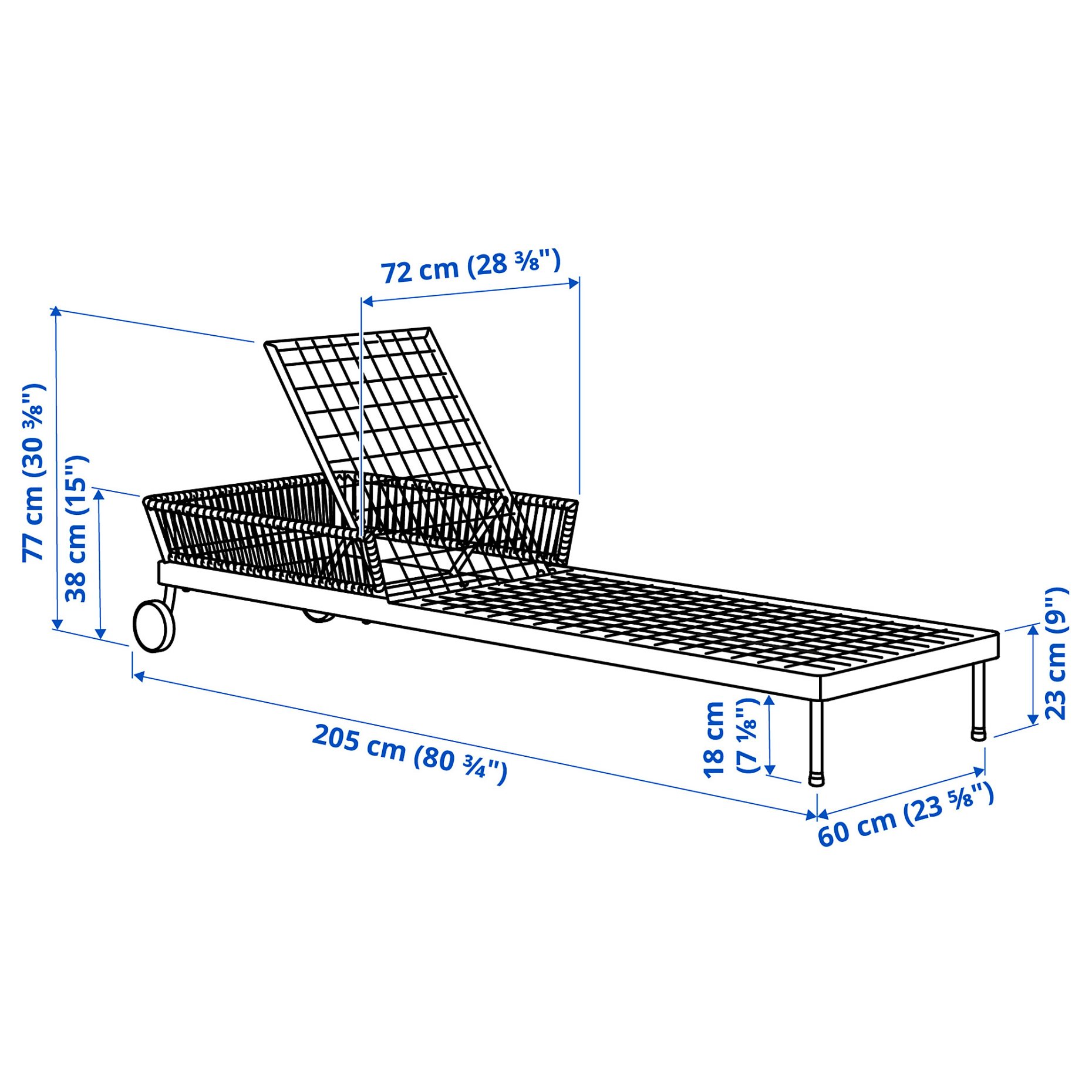 SEGERÖN, sun lounger, 205.107.98