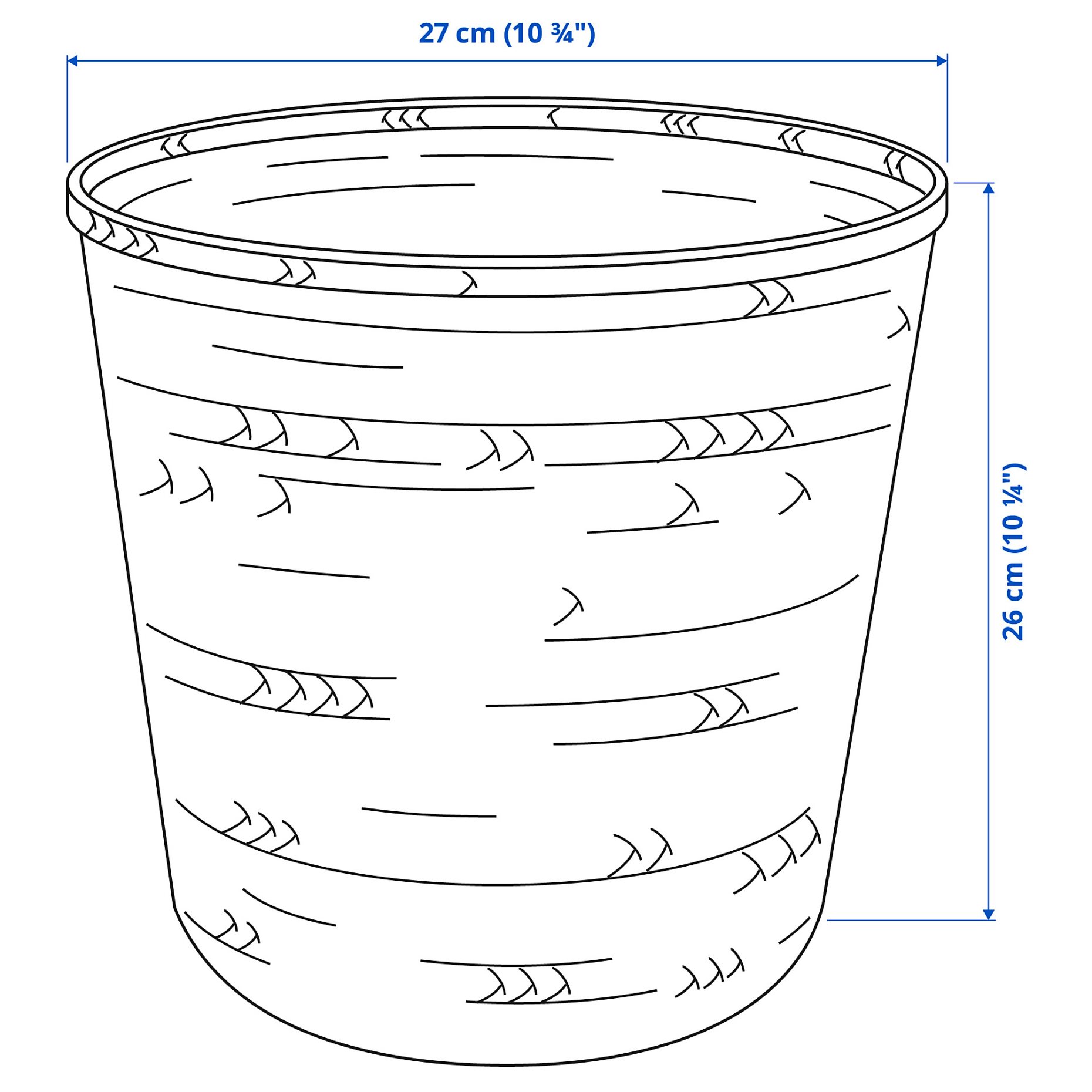 KLYNNON, plant pot/handmade, 24 cm, 205.164.08