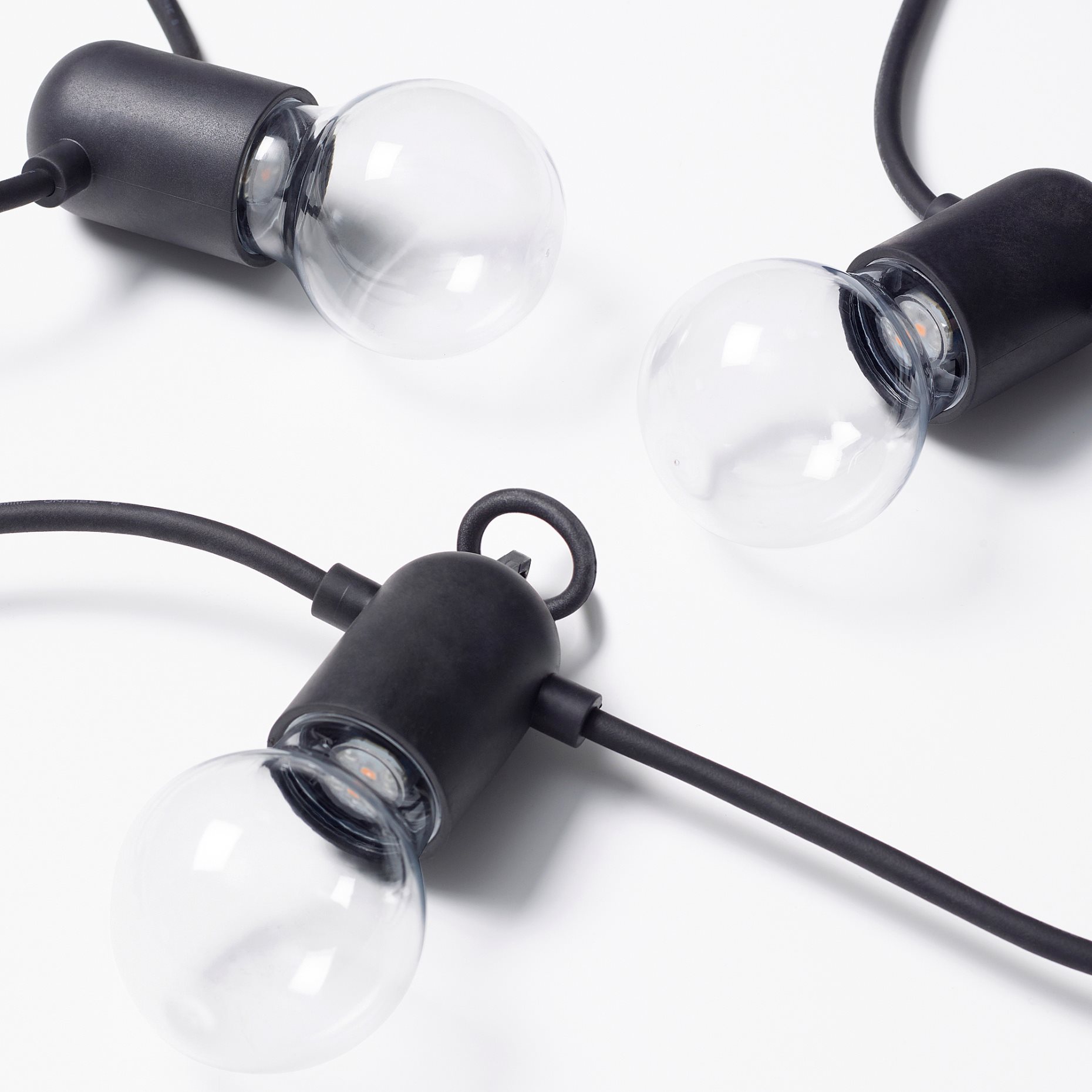 SVARTRÅ, lighting chain/12 lights with built-in LED light source/outdoor, 205.218.05