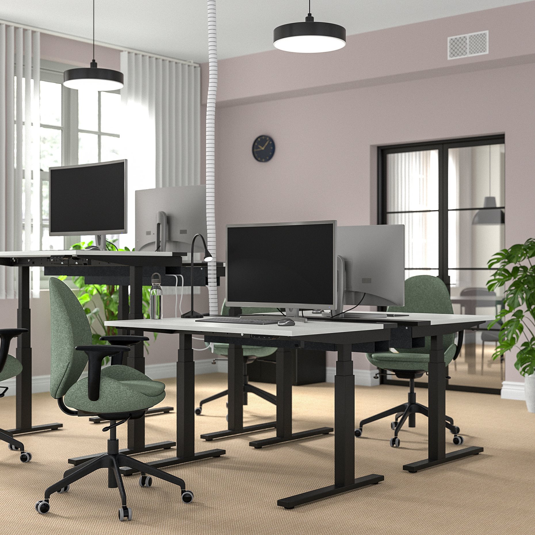 MITTZON, underframe sit/stand for desk/electric, 120/140/160x60 cm, 205.394.00