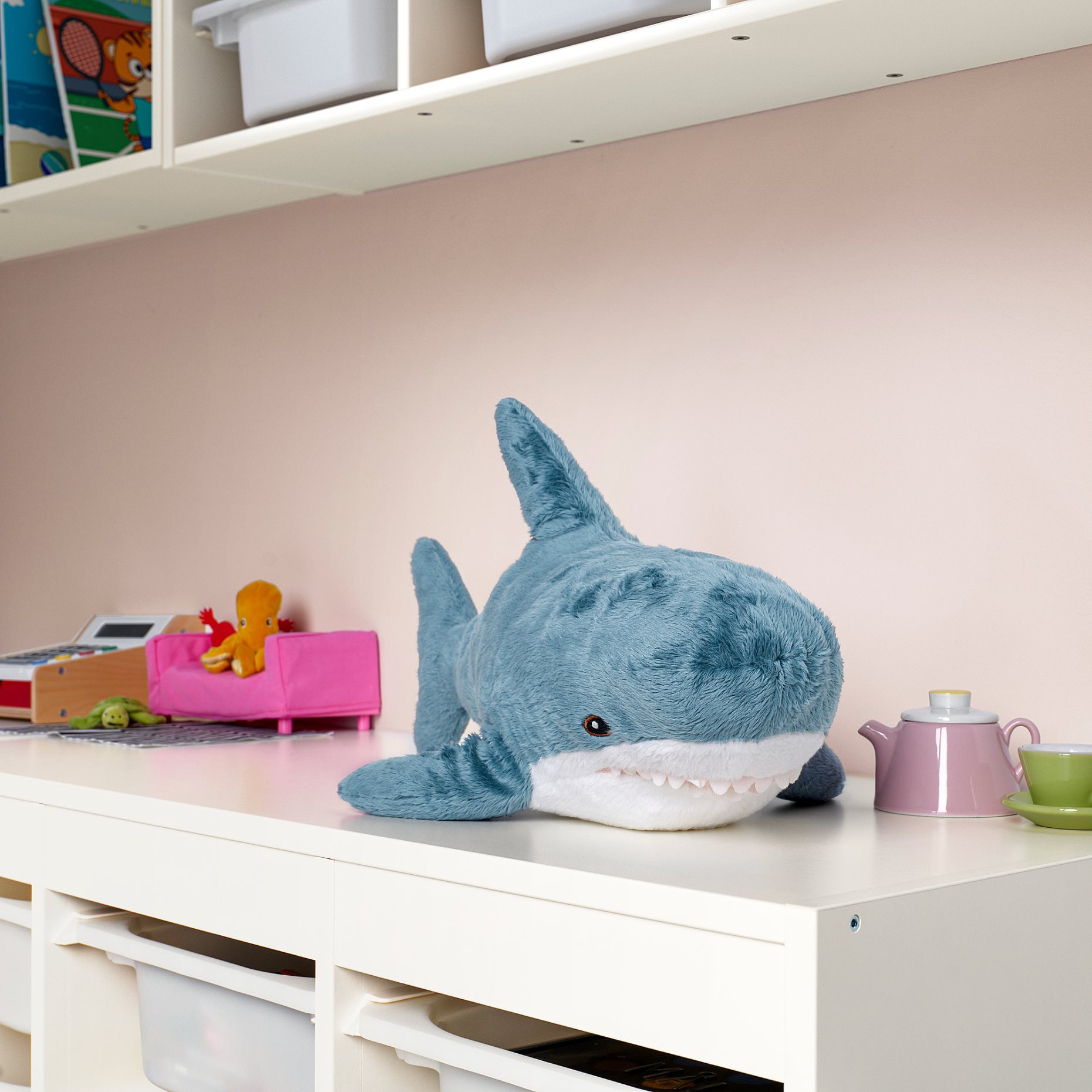 BLÅHAJ, soft toy/baby shark, 55 cm, 205.406.63