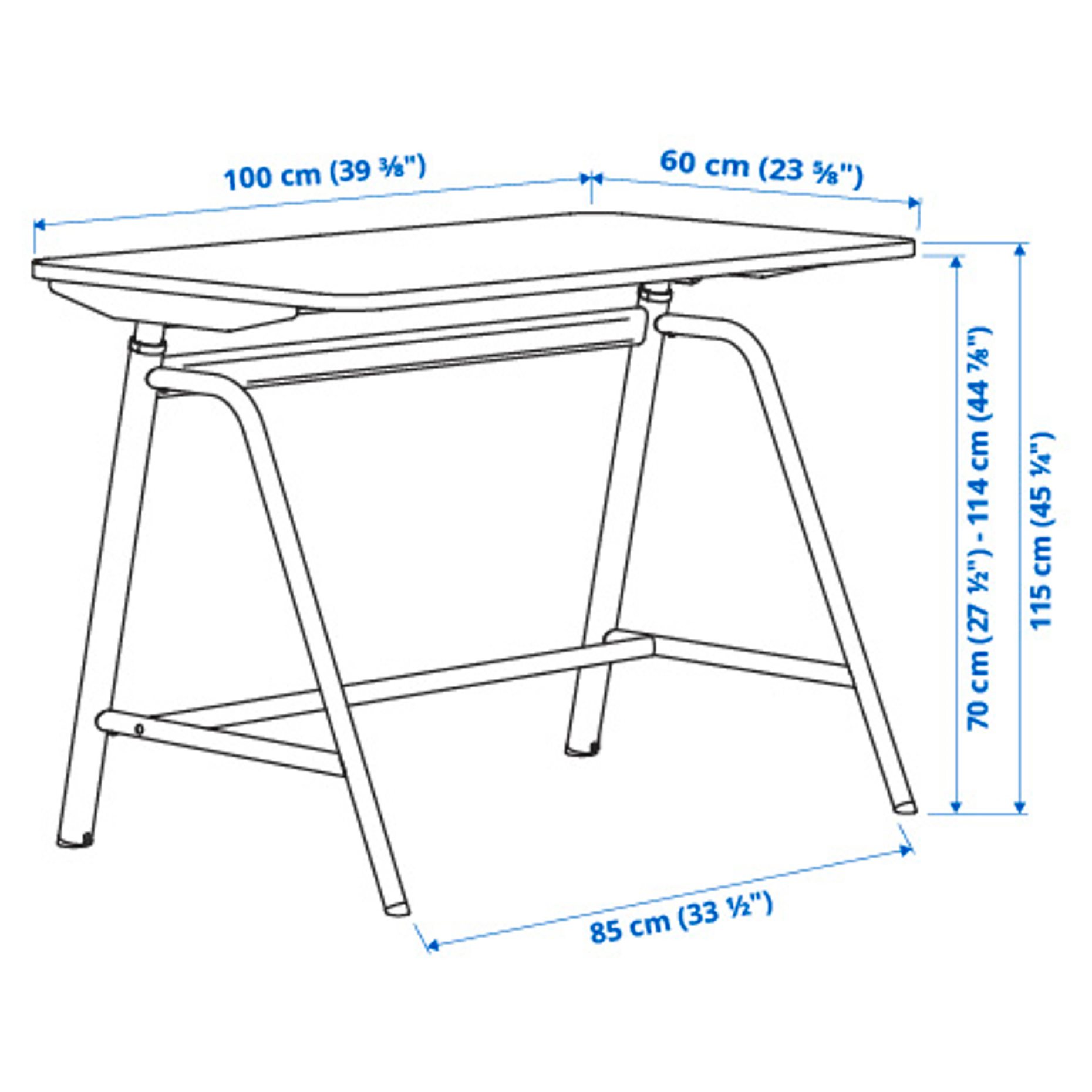 GLADHÖJDEN, desk sit/stand, 100x60 cm, 205.416.10