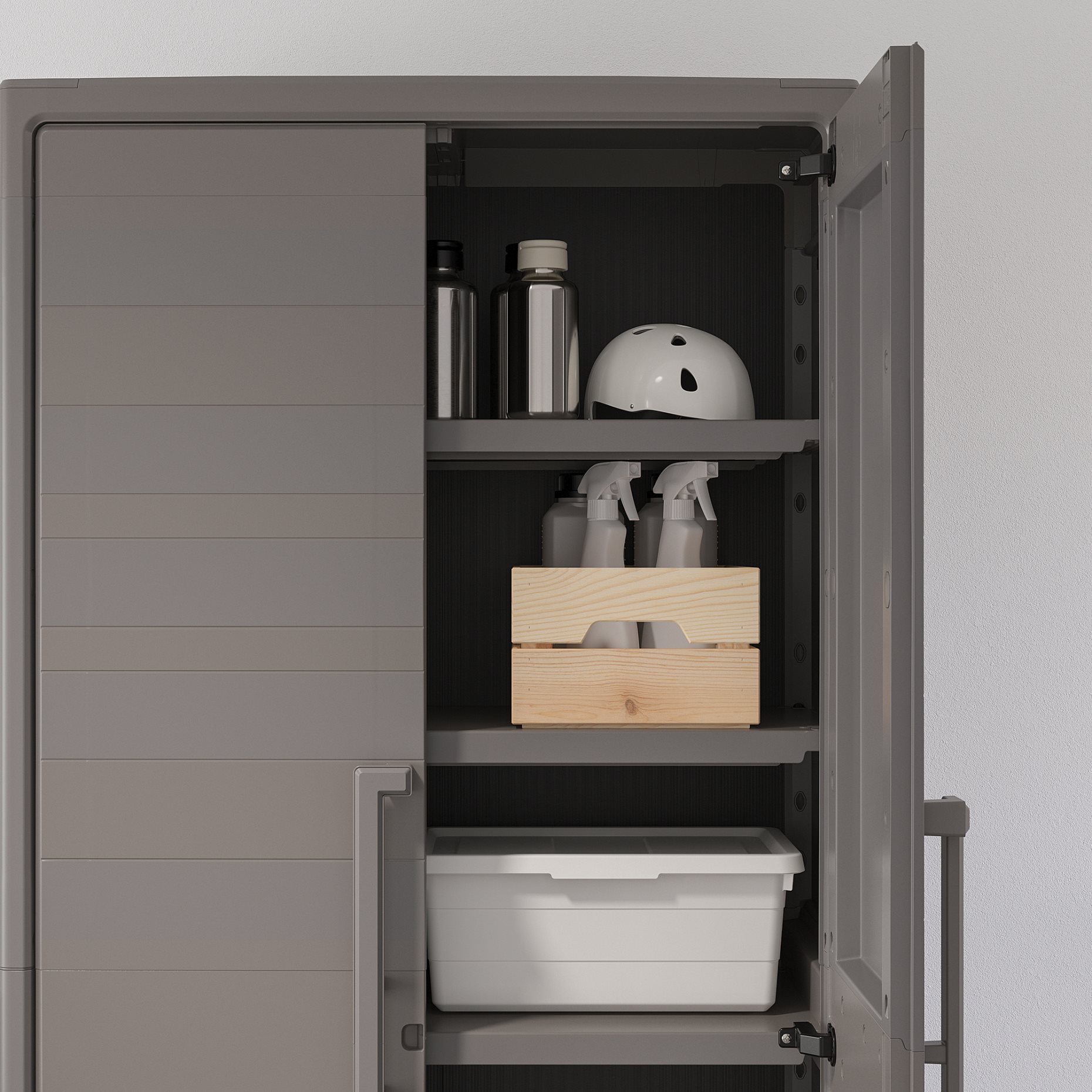 RUNMARÖ, cabinet with doors in/outdoor, 80x44x182 cm, 205.513.12