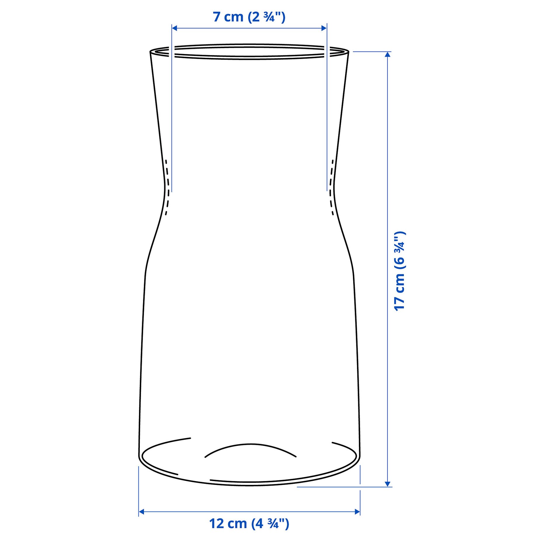 TIDVATTEN, vase, 17 cm, 205.627.73