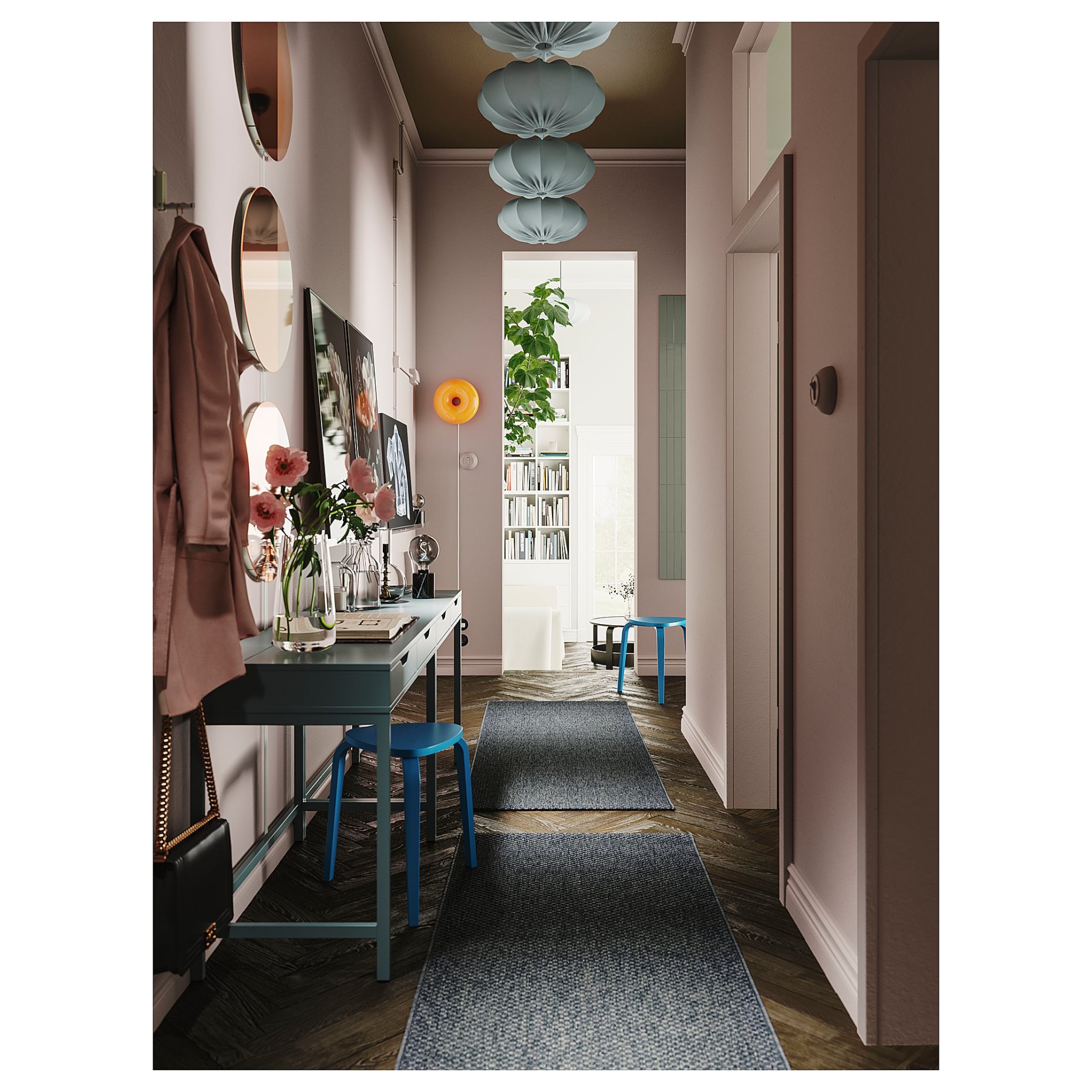 REGNSKUR, καπέλο φωτιστικού οροφής/οβάλ, 52 cm, 205.669.12