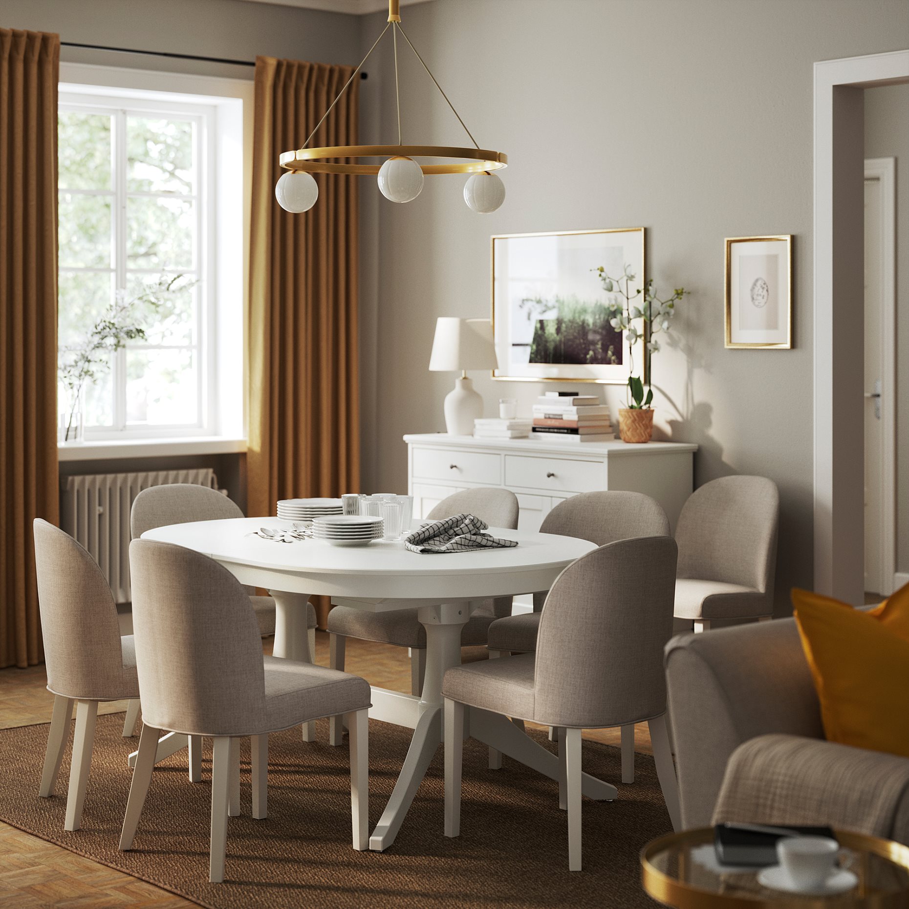 ROSENTORP, extendable table, 160/215x110 cm, 205.682.56