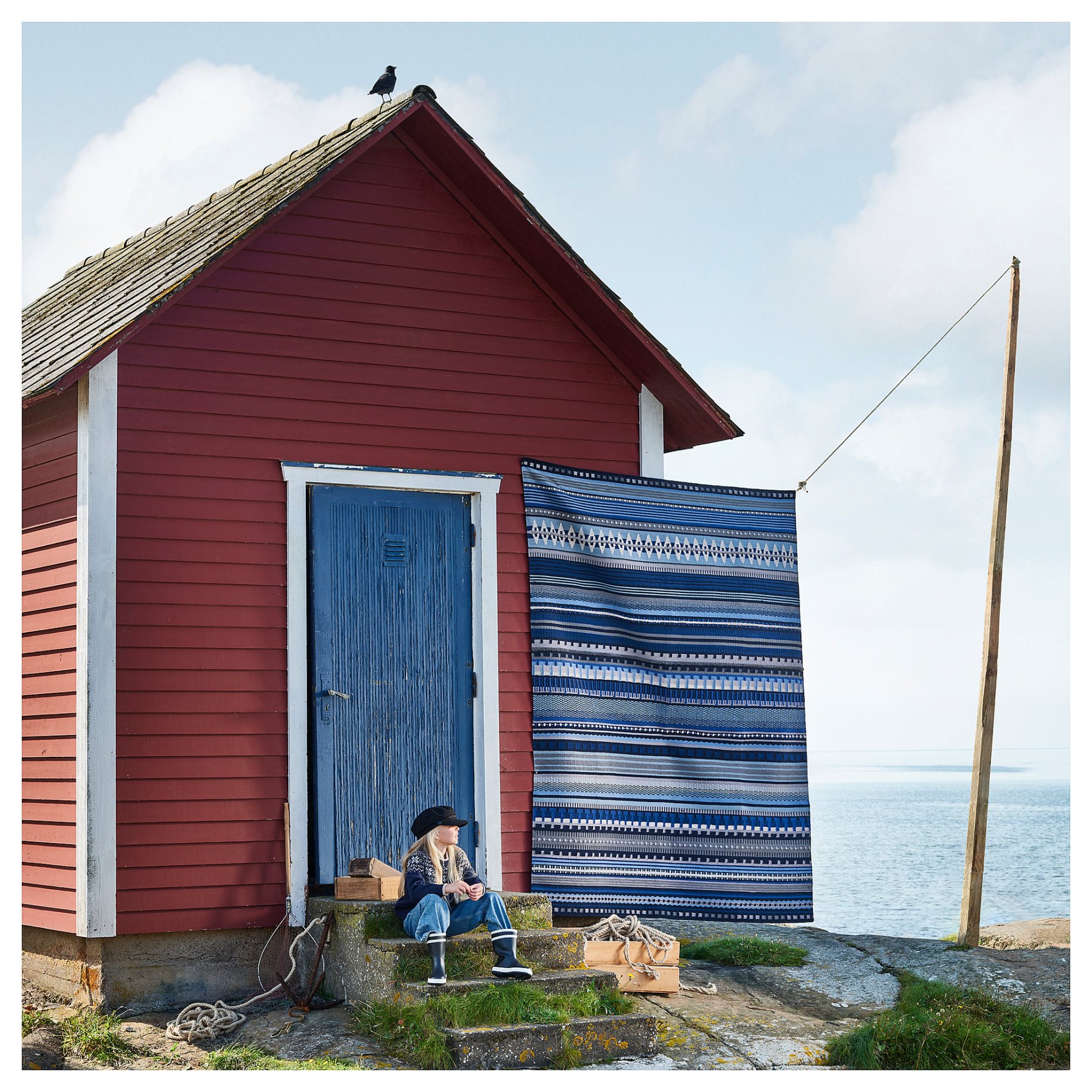 HARSVANS, χαλί χαμηλή πλέξη/χειροποίητο, 170x240 cm, 205.707.68