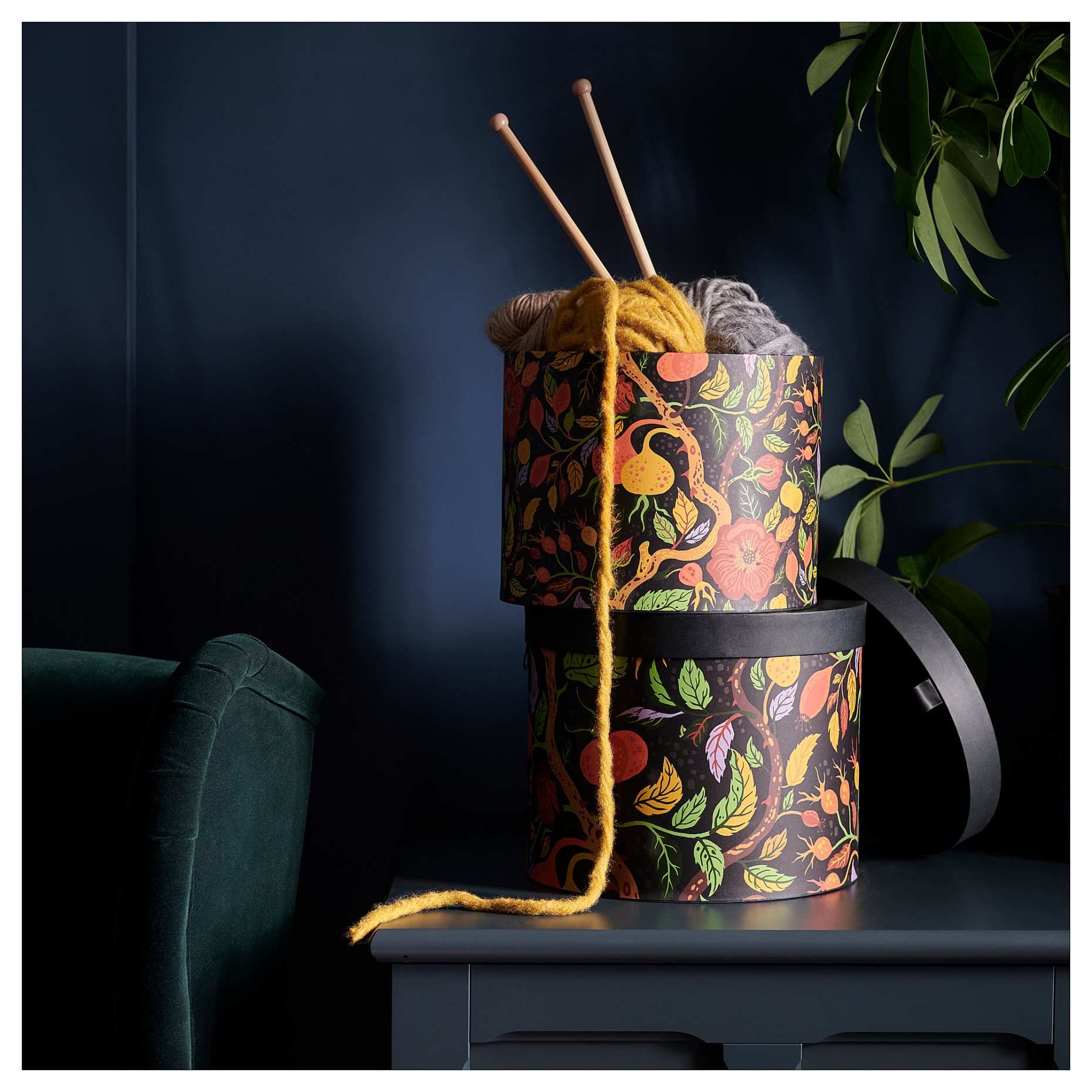 HOSTAGILLE, κουτί αποθήκευσης με καπάκι, 2 τεμ., 205.757.80