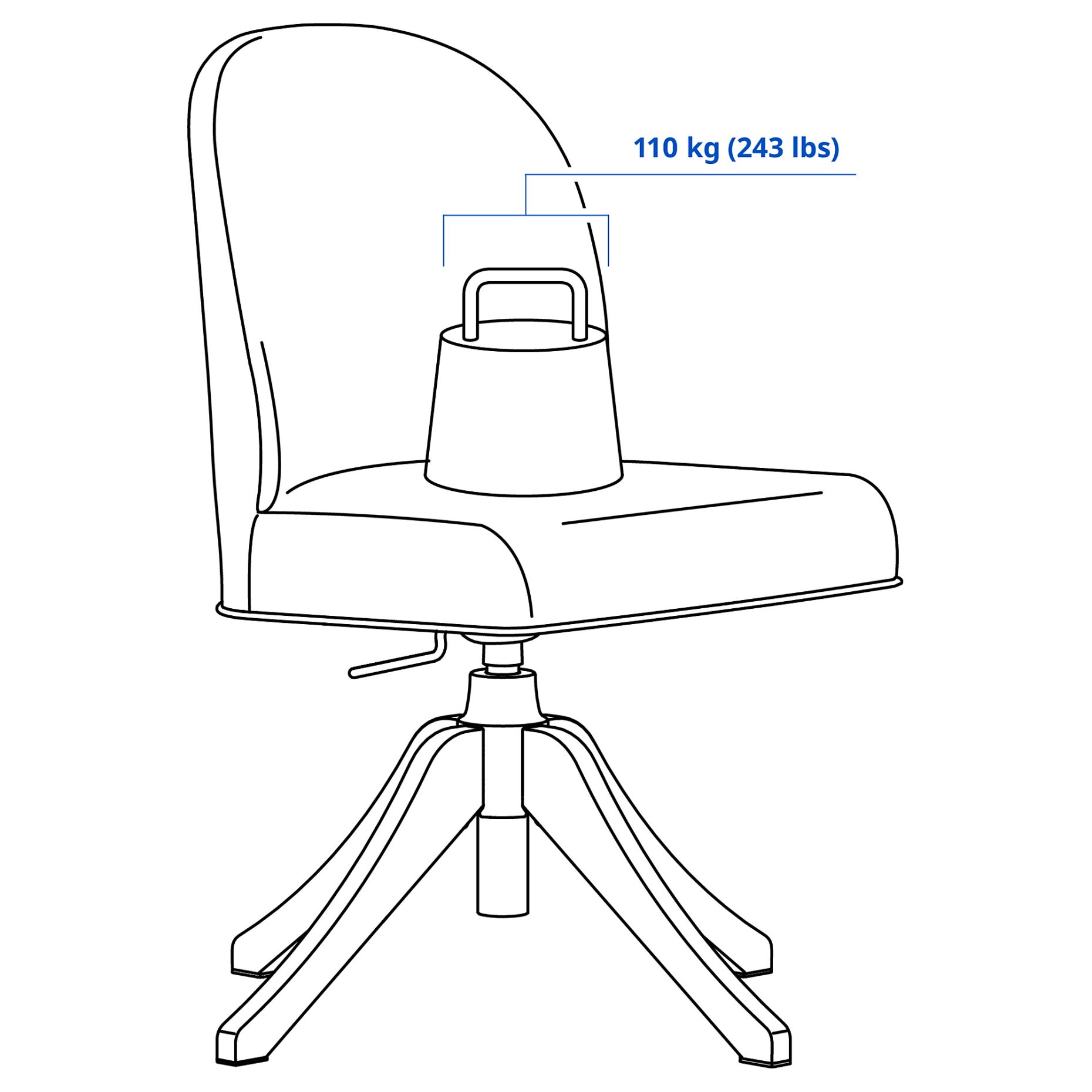 ROSENTORP, swivel chair, 205.765.53