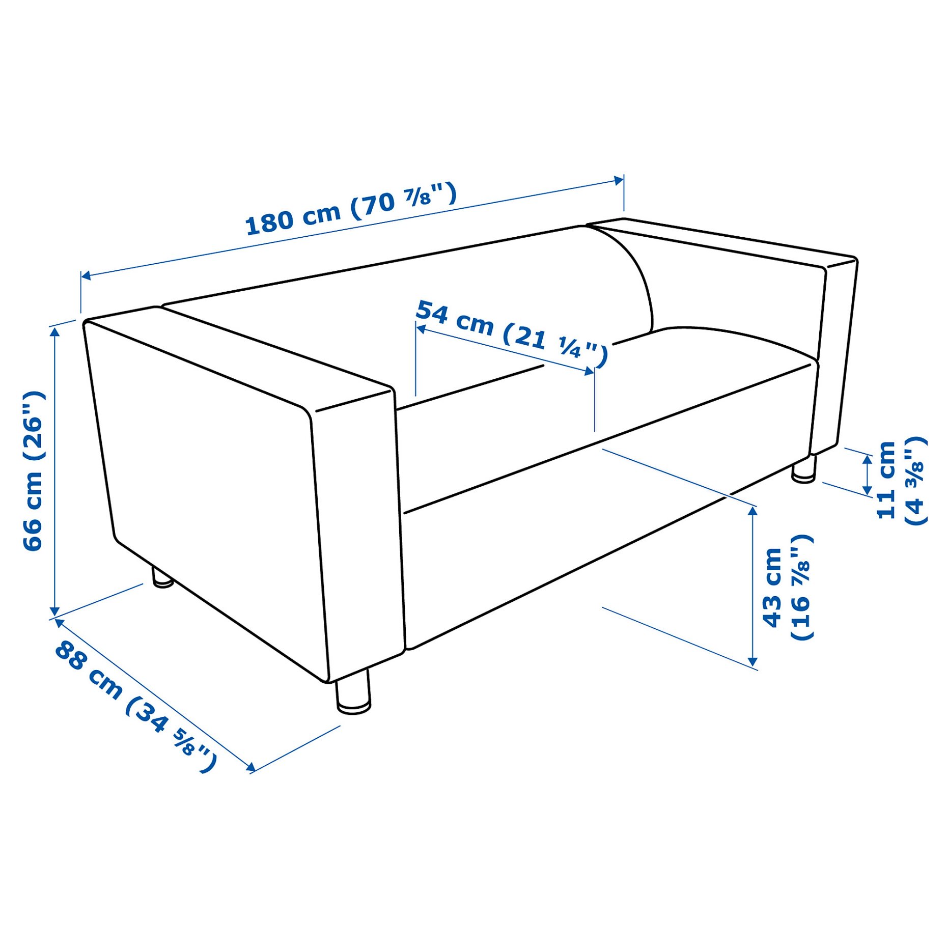 KLIPPAN, cover for 2-seat sofa, 205.820.59