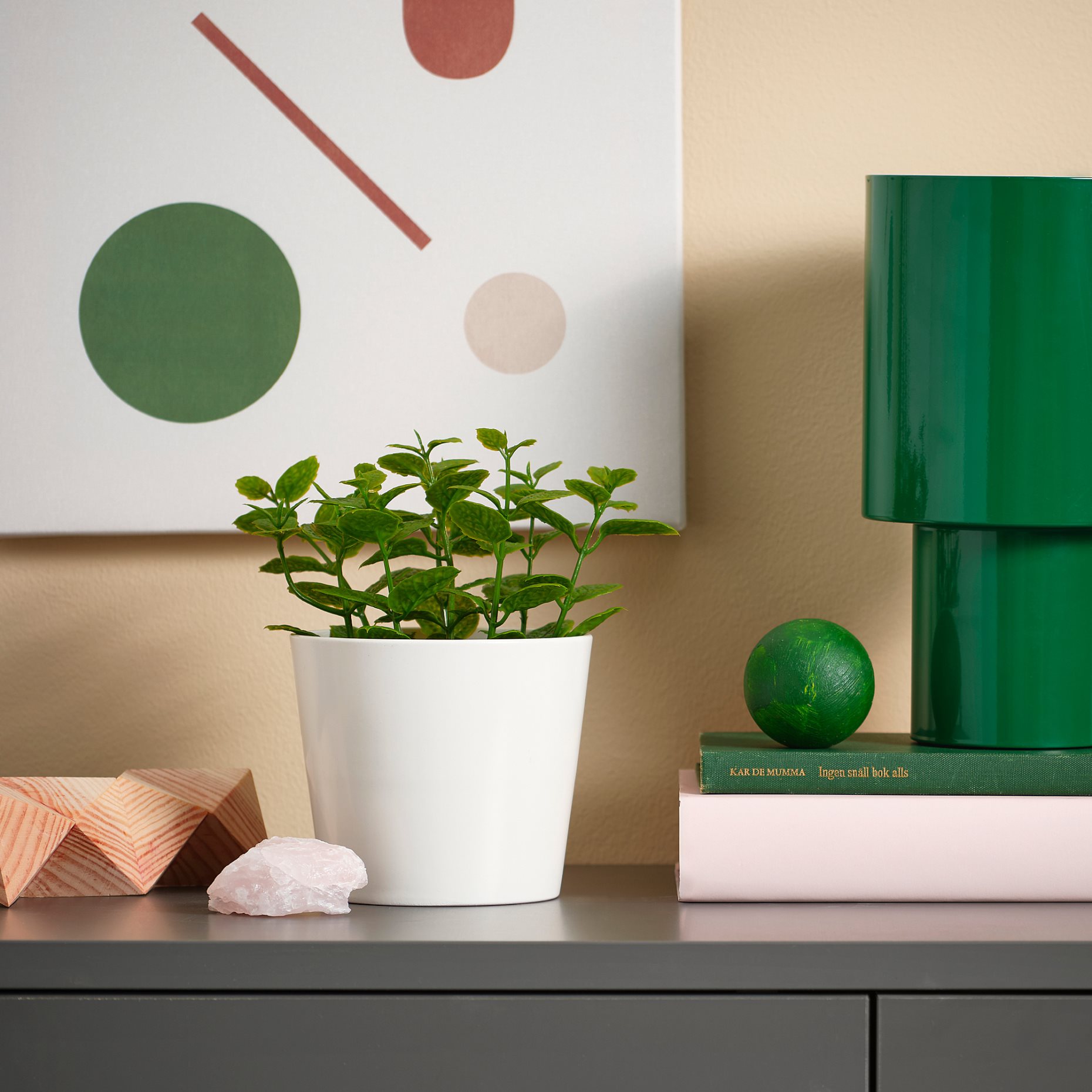 FEJKA, artificial potted plant in/outdoor Mint, 9 cm, 206.008.50