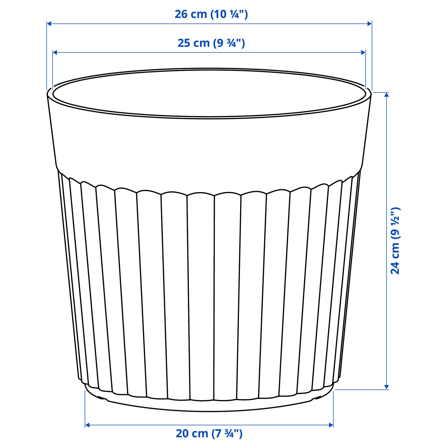 FRÄKENVÄXT, plant pot in/outdoor, 24 cm, 206.108.73