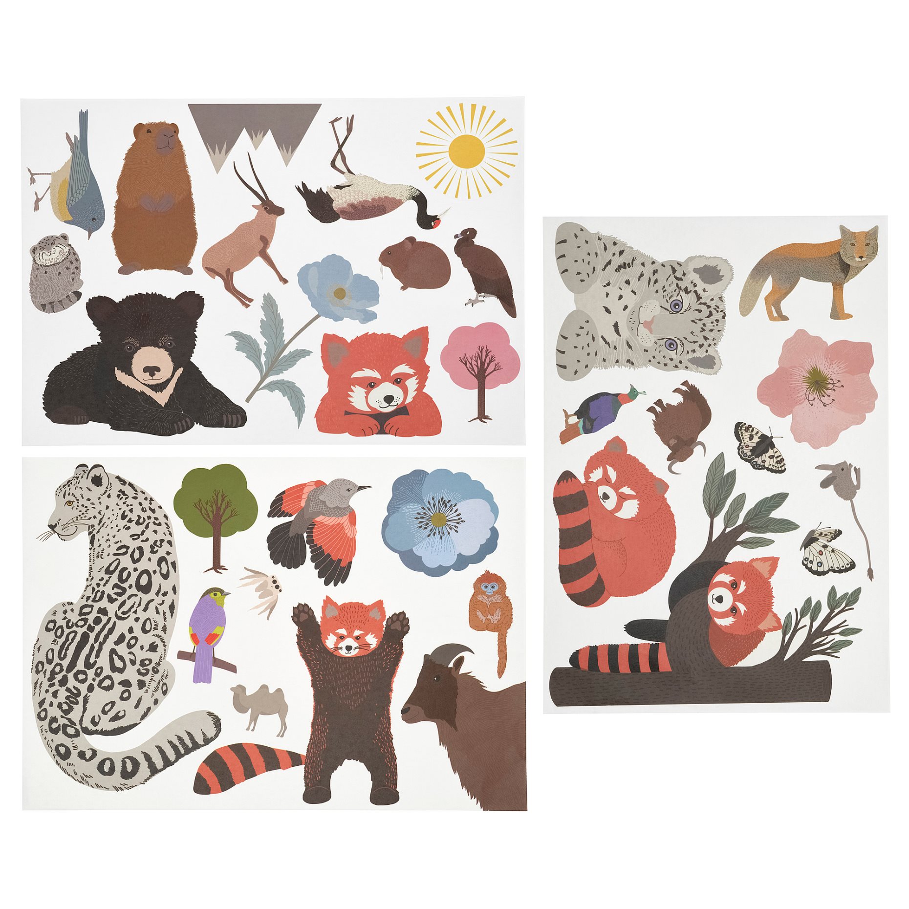 ALPTALL, decoration stickers/Himalayan animals and plants, set of 3, 206.251.86