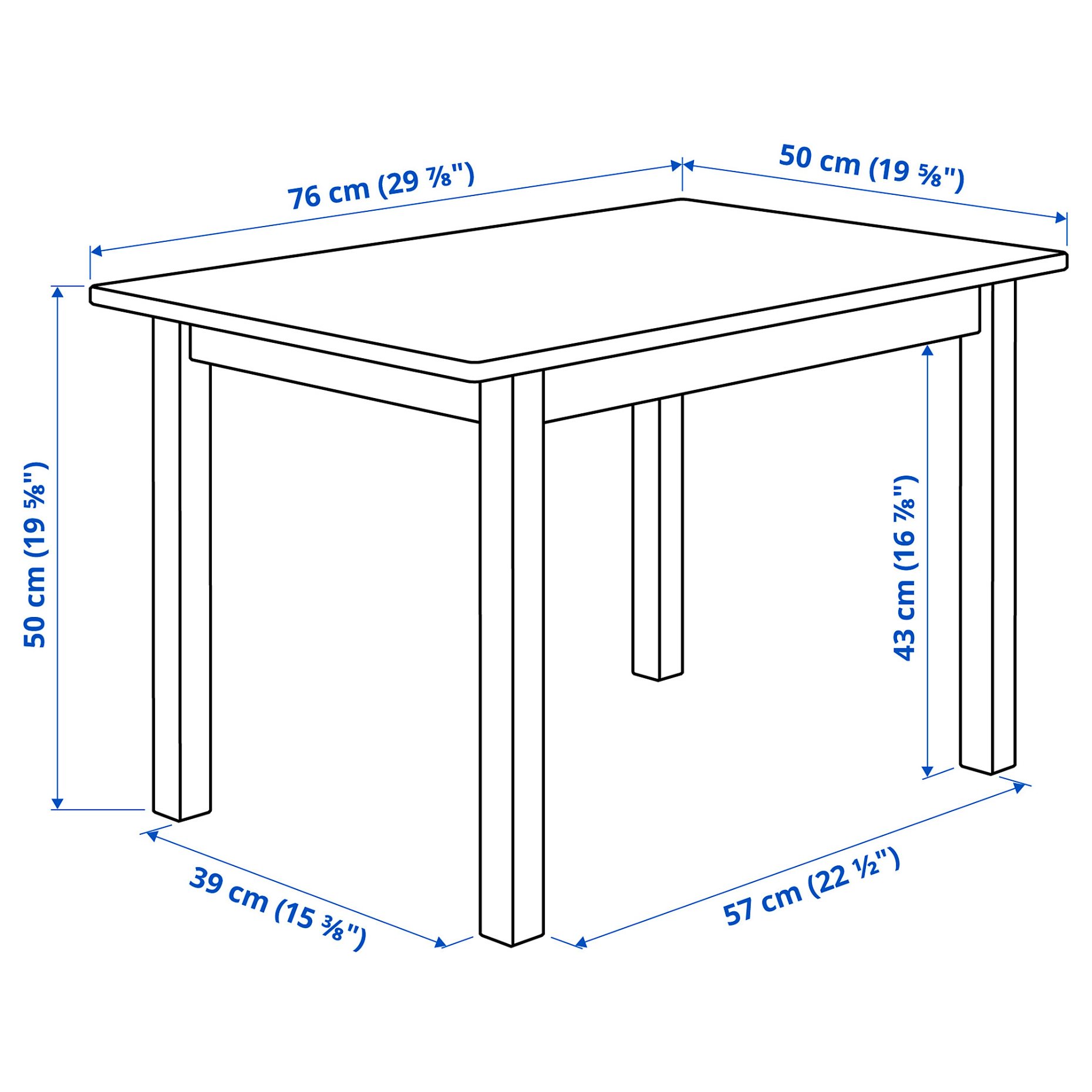 SUNDVIK, childrens table, 76x50 cm, 206.283.16