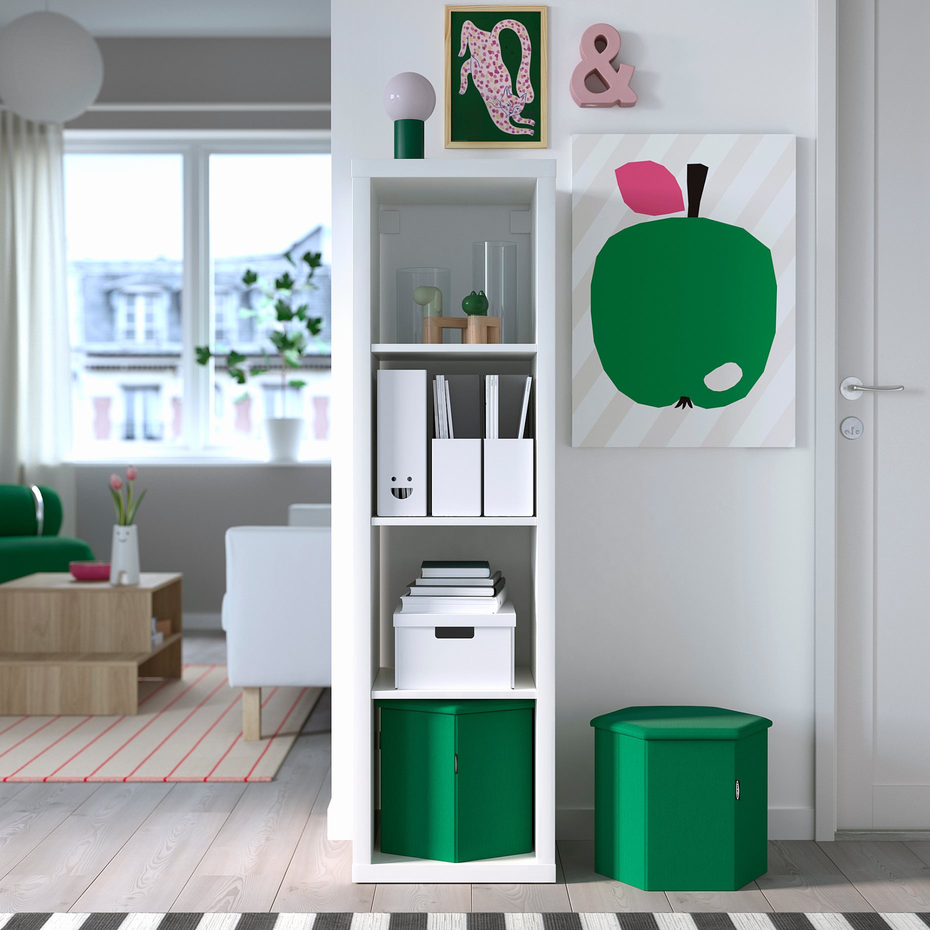KJUGE, pouffe with storage, 206.296.84