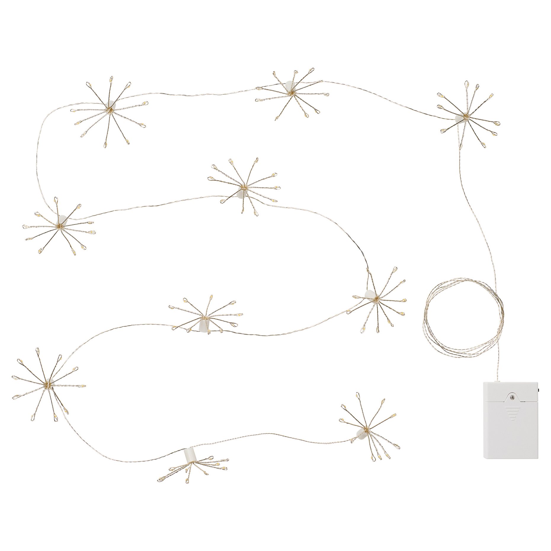 STRÅLA, lighting chain with built-in LED light source/battery-operated/sparkler, 2.2 m, 206.332.09