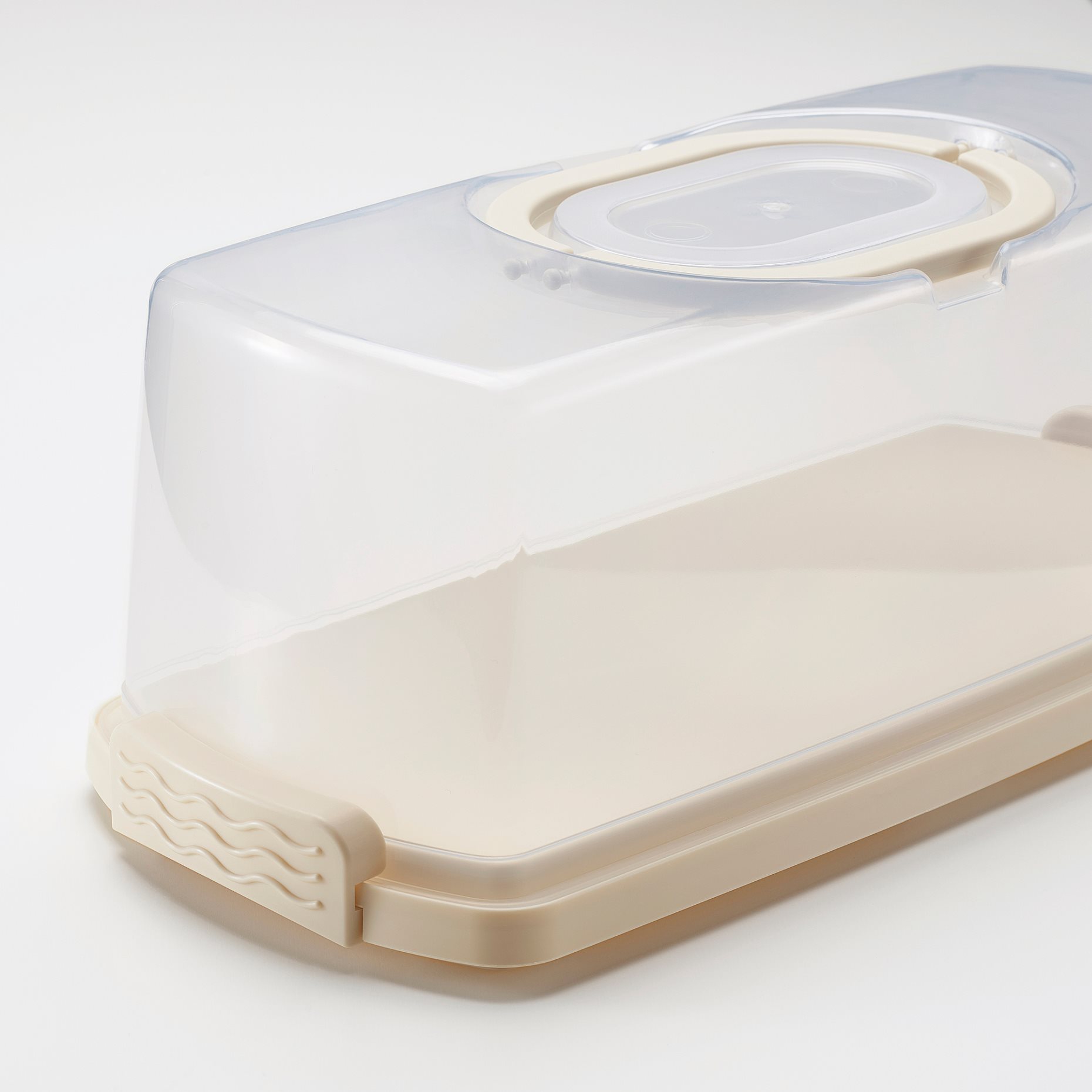 BAKTIDER, cake platter with lid, 36x16 cm, 206.338.22