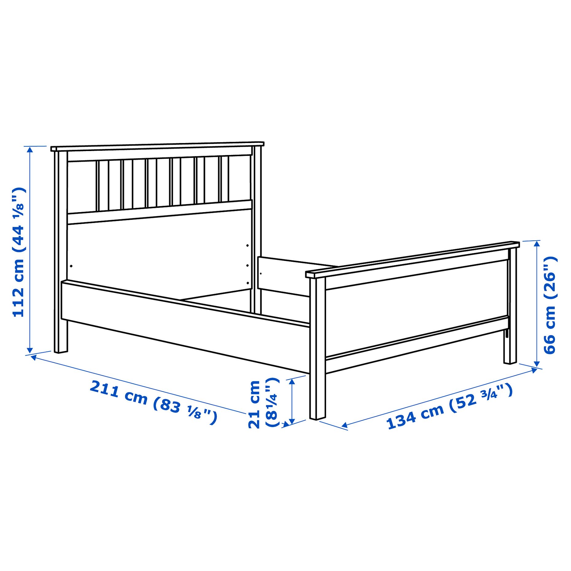 HEMNES, bed frame, 120X200 cm, 290.095.47