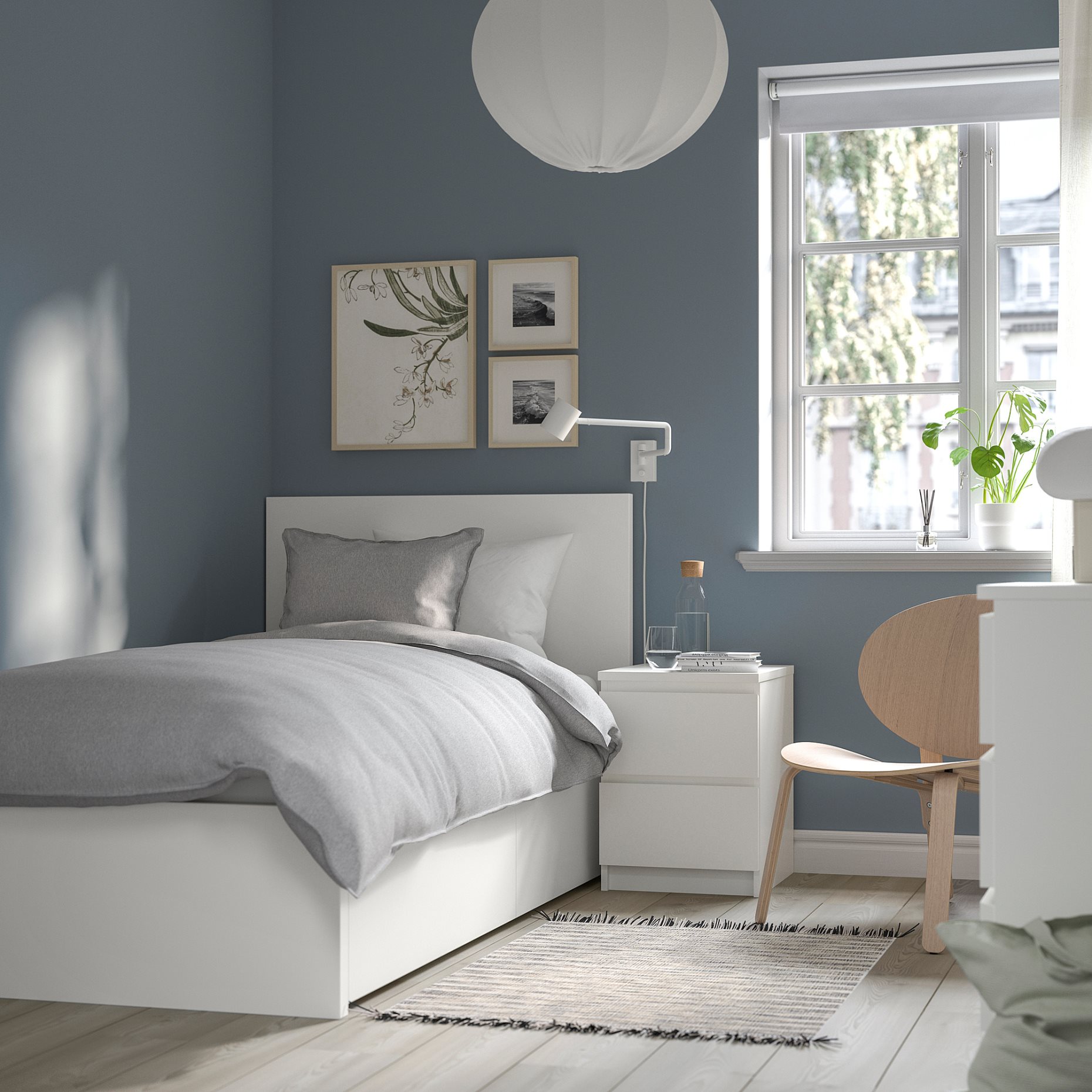 MALM, bed frame/high with 2 storage boxes, 90X200 cm, 290.115.07