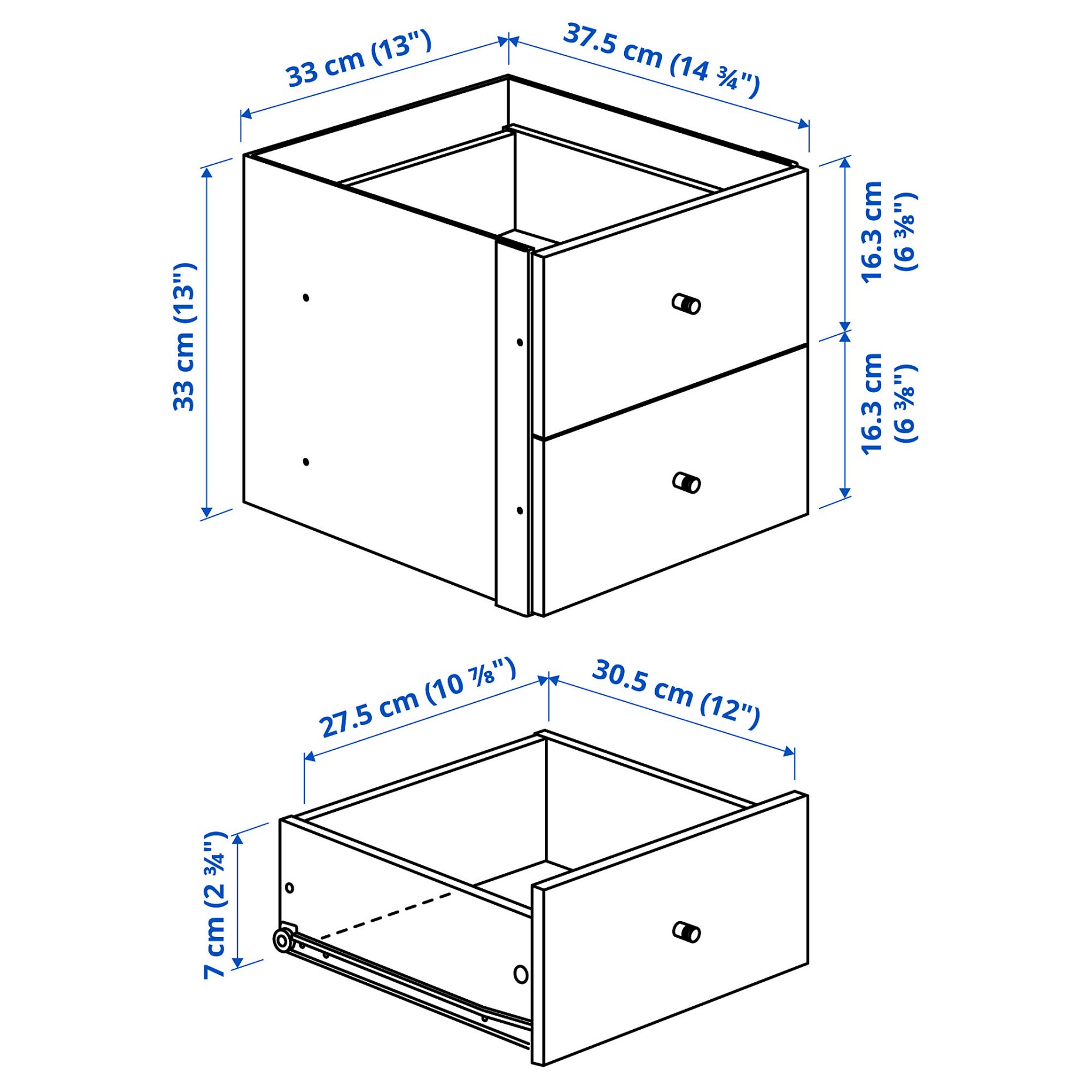 KALLAX, shelving unit with 4 inserts, 291.975.72