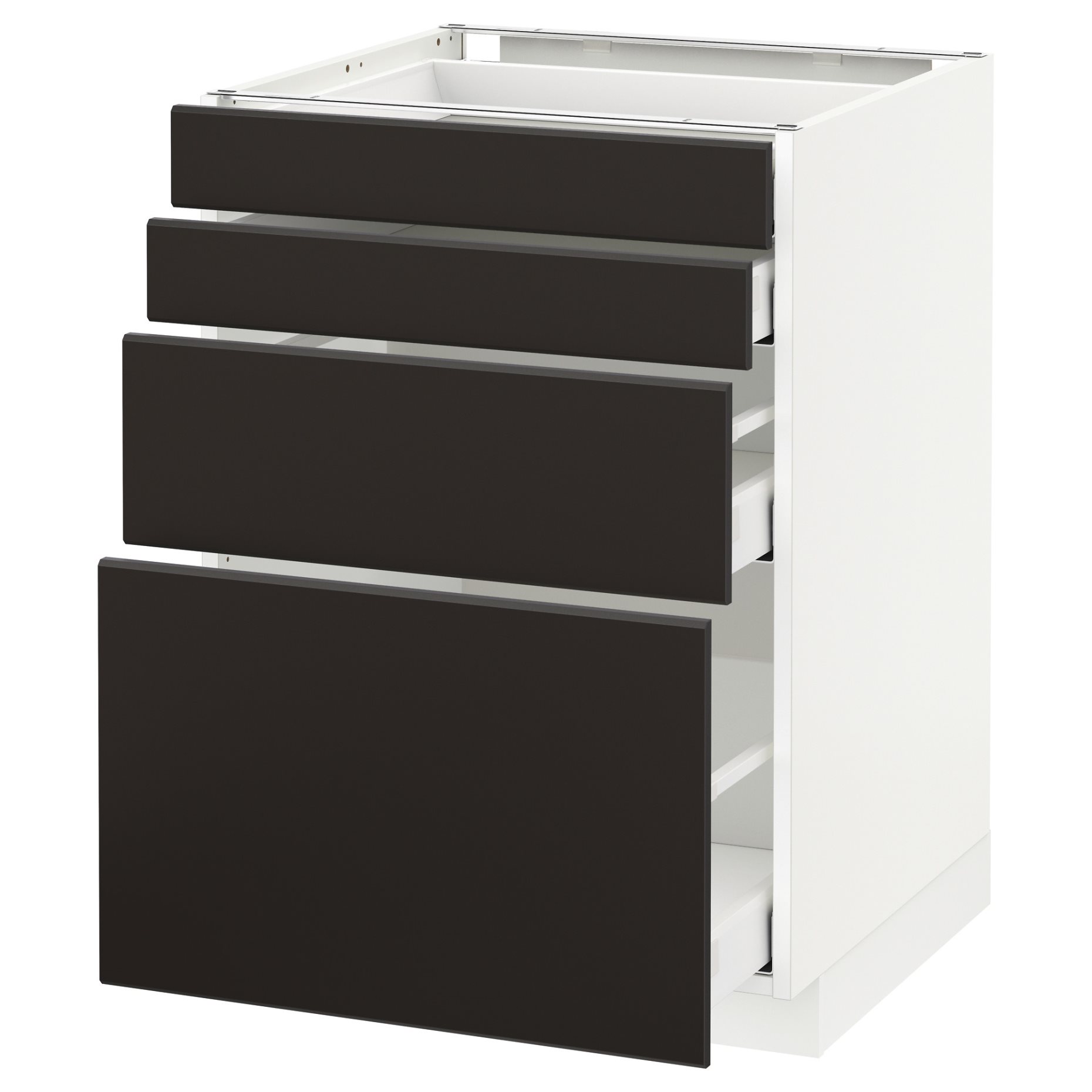 METOD/MAXIMERA, base cabinet 4 fronts/4 drawers, 292.131.38