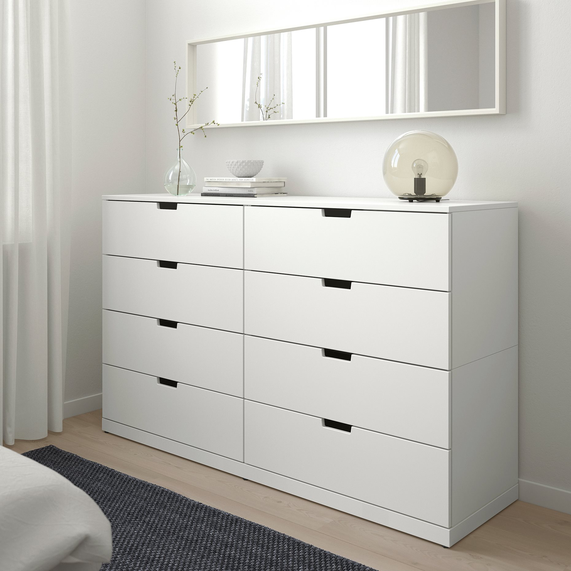NORDLI, chest of 8 drawers, 160x99 cm, 292.395.05