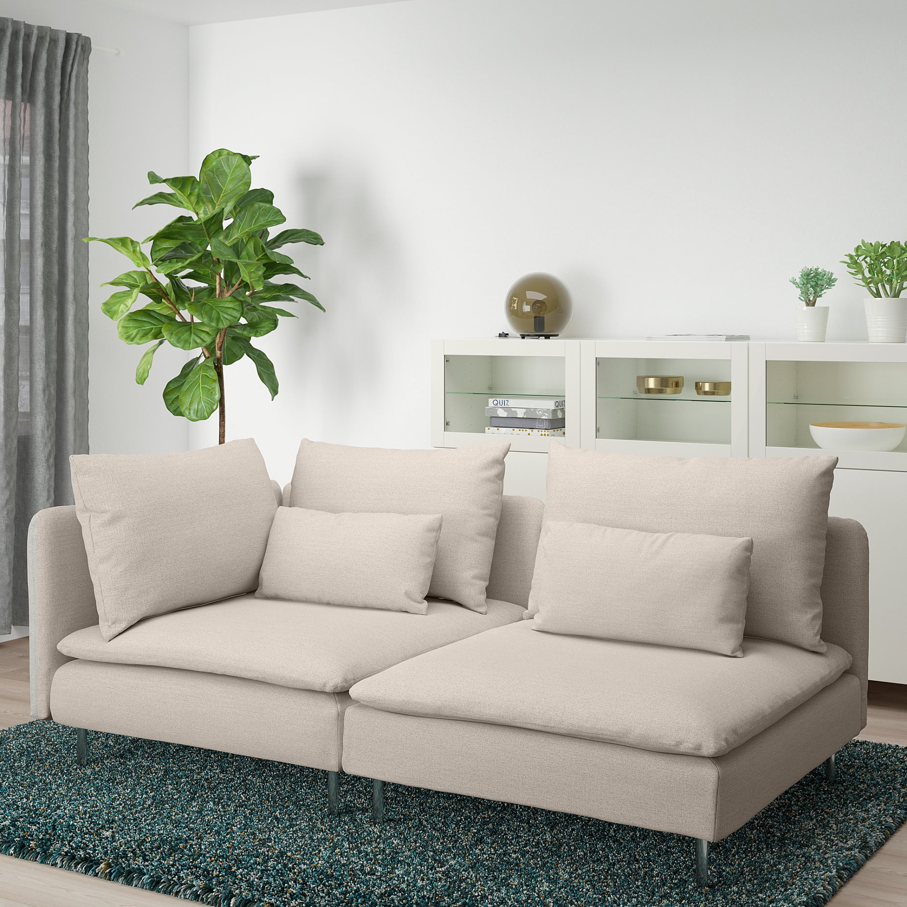 SÖDERHAMN, 3-seat sofa with open end, 293.054.25