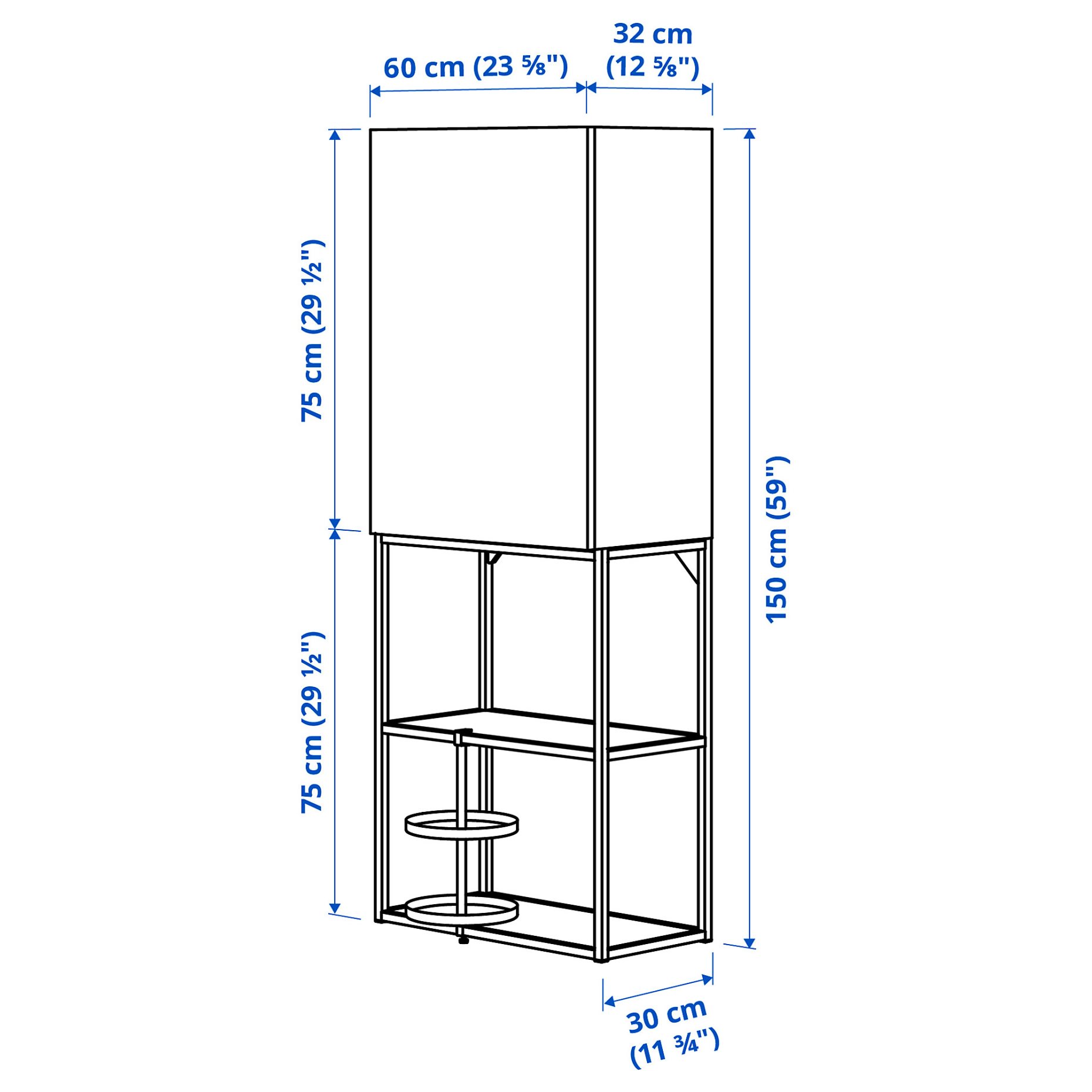 ENHET, wall storage combination, 293.314.34