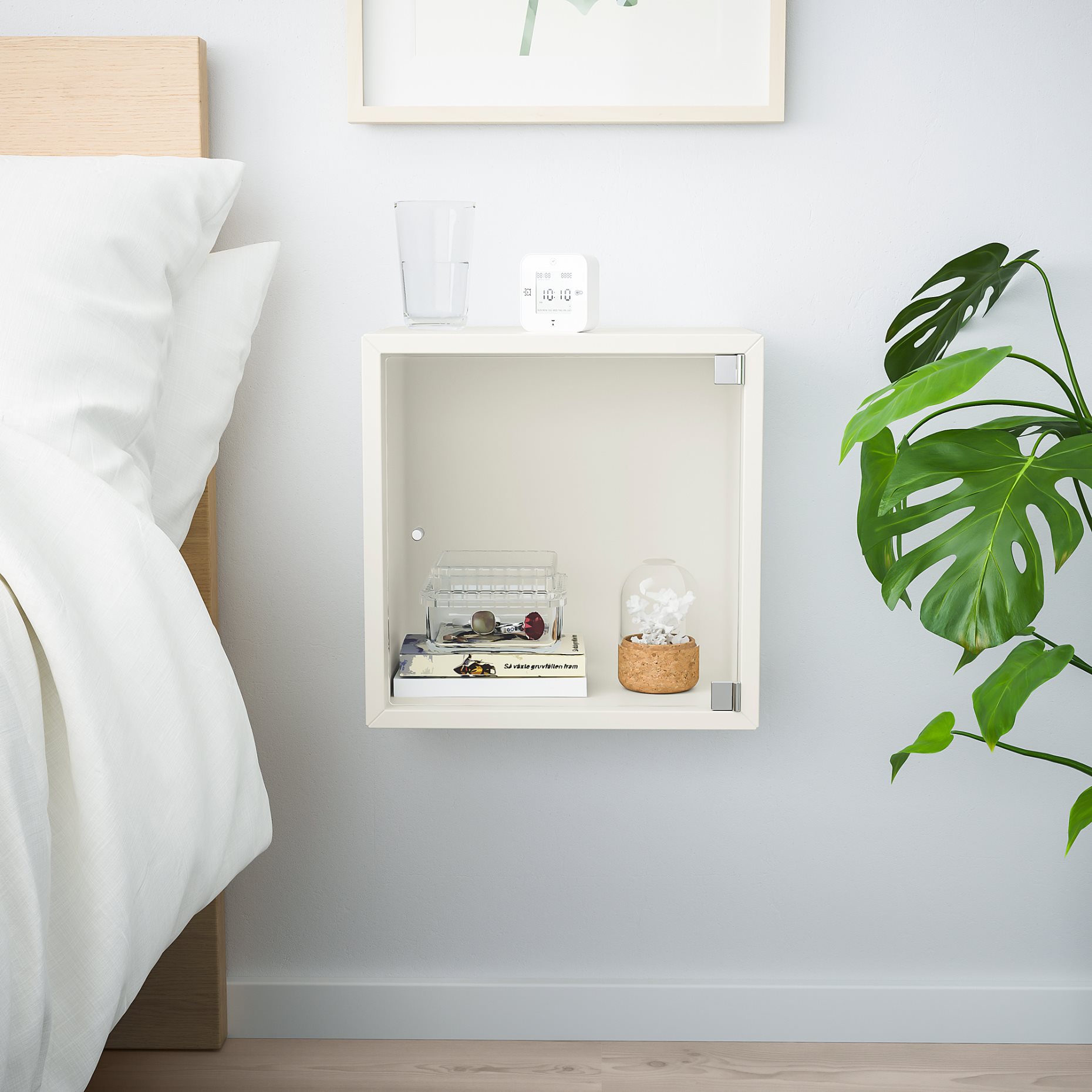 EKET, επίτοιχο ντουλάπι με γυάλινη πόρτα, 293.363.56