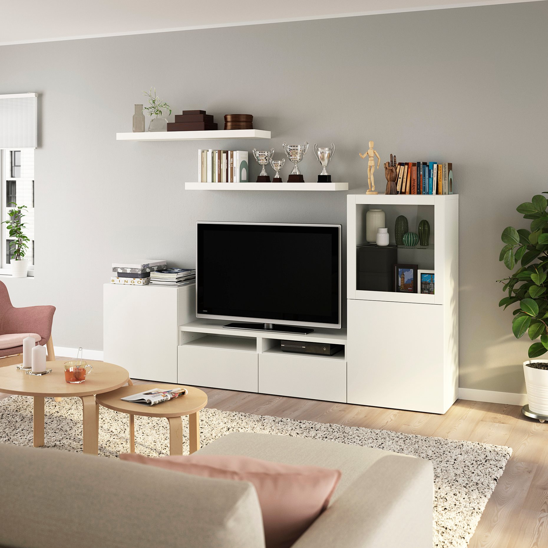 VOLMAR, σύνθεση αποθήκευσης TV, 240x42x129 cm, 293.986.84