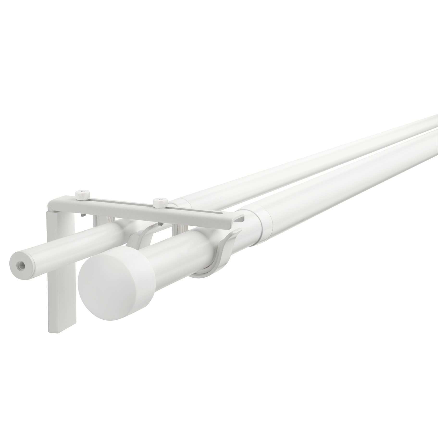 RACKA/HUGAD, double curtain rod combination, 120-210 cm, 293.995.89