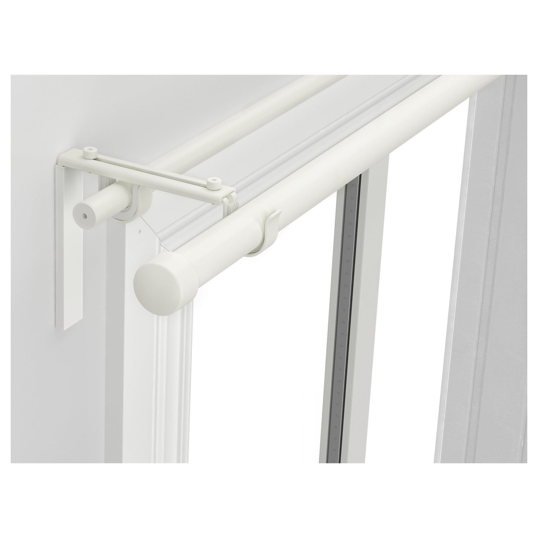RACKA/HUGAD, double curtain rod combination, 120-210 cm, 293.995.89