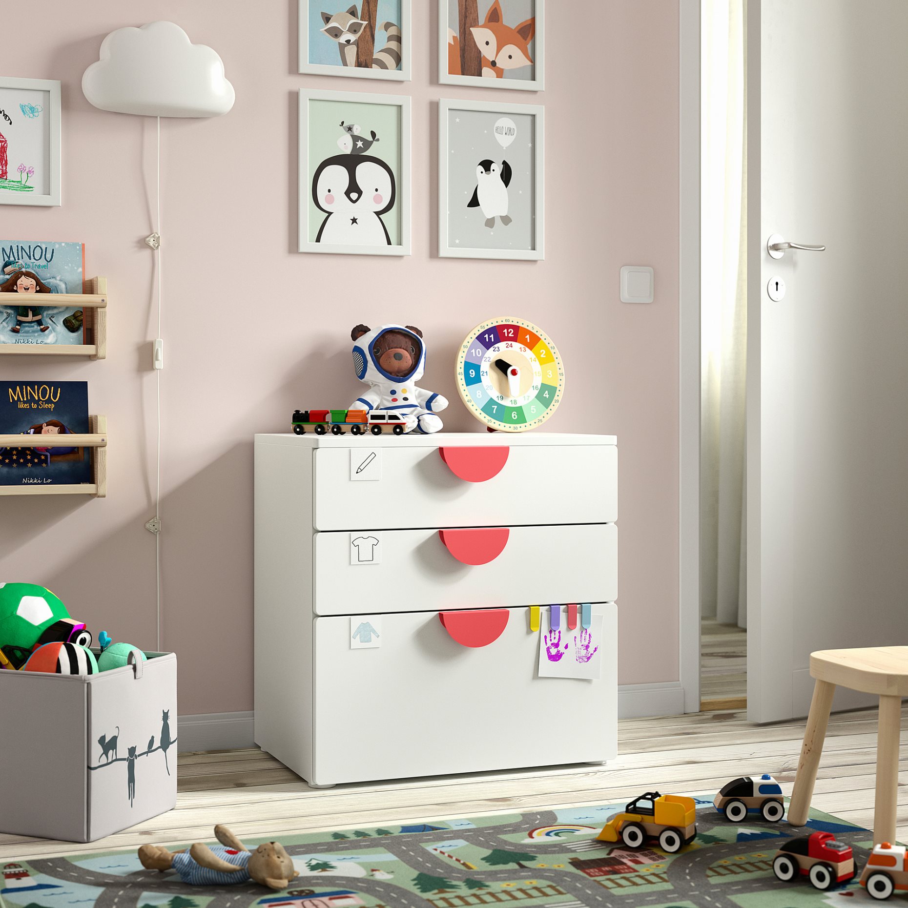 SMASTAD/PLATSA, συρταριέρα με 3 συρτάρια, 60x42x63 cm, 294.201.33