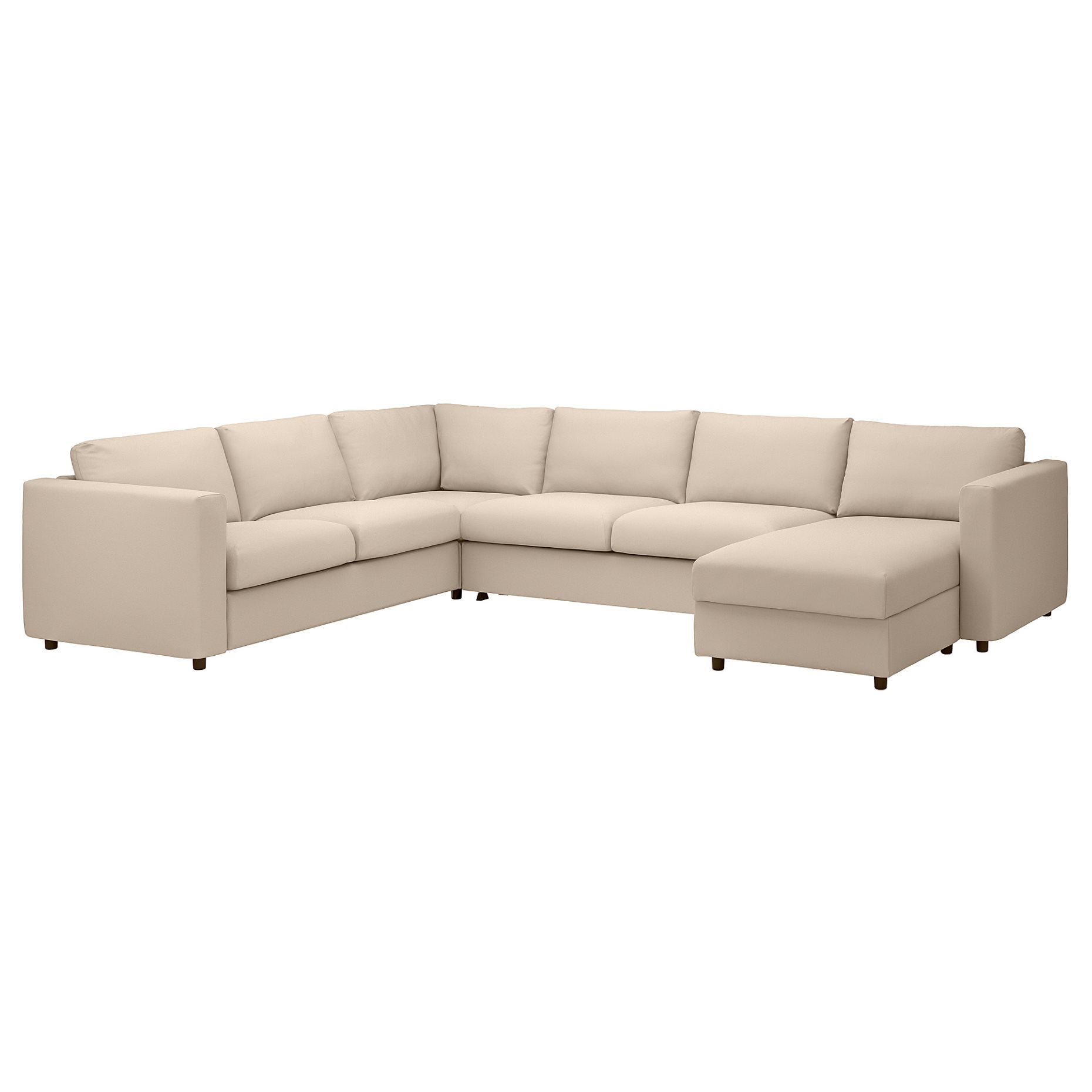 VIMLE, γωνιακός καναπές-κρεβάτι, 5 θέσεων με σεζλόνγκ, 295.370.05