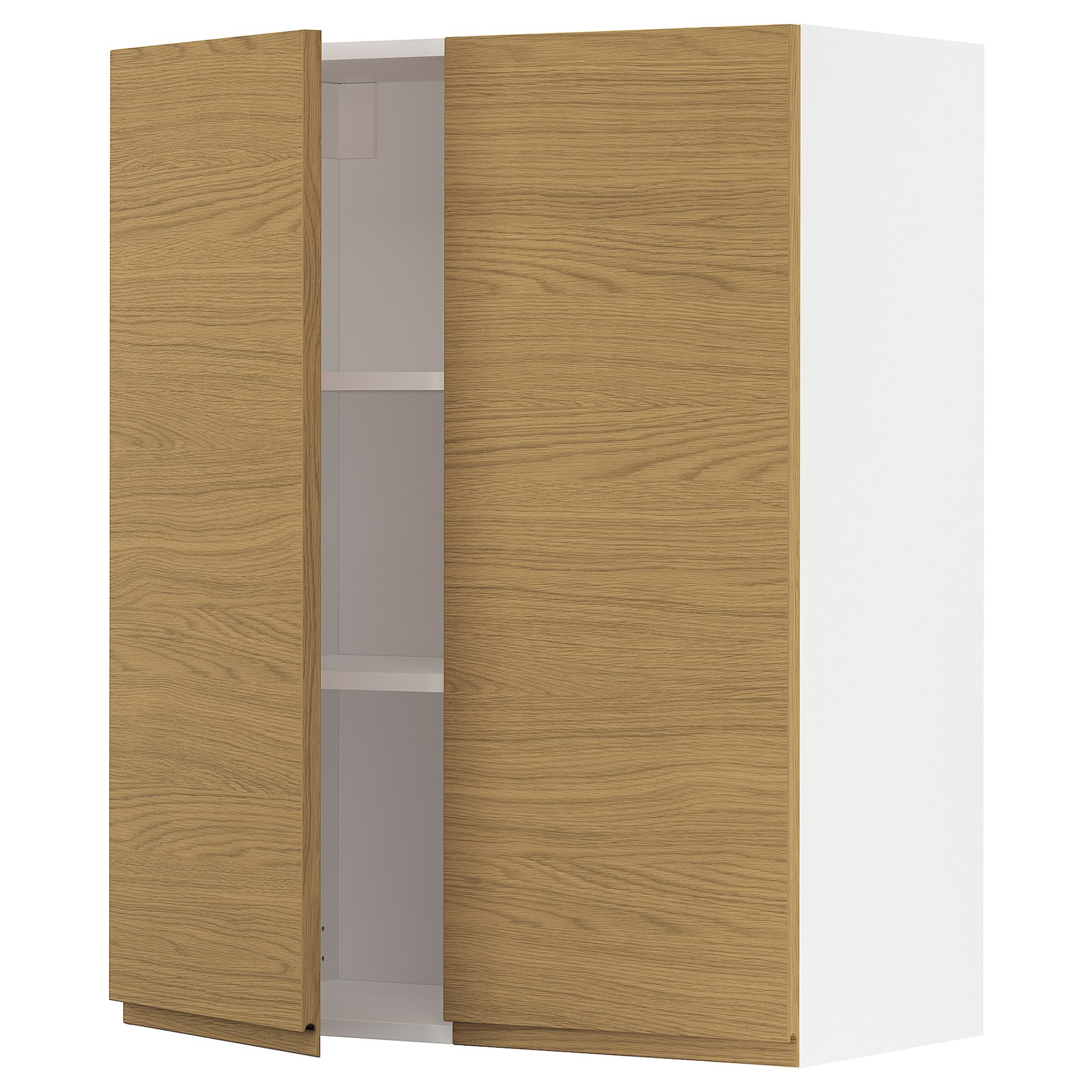 METOD, wall cabinet with shelves/2 doors, 80x100 cm, 295.390.47