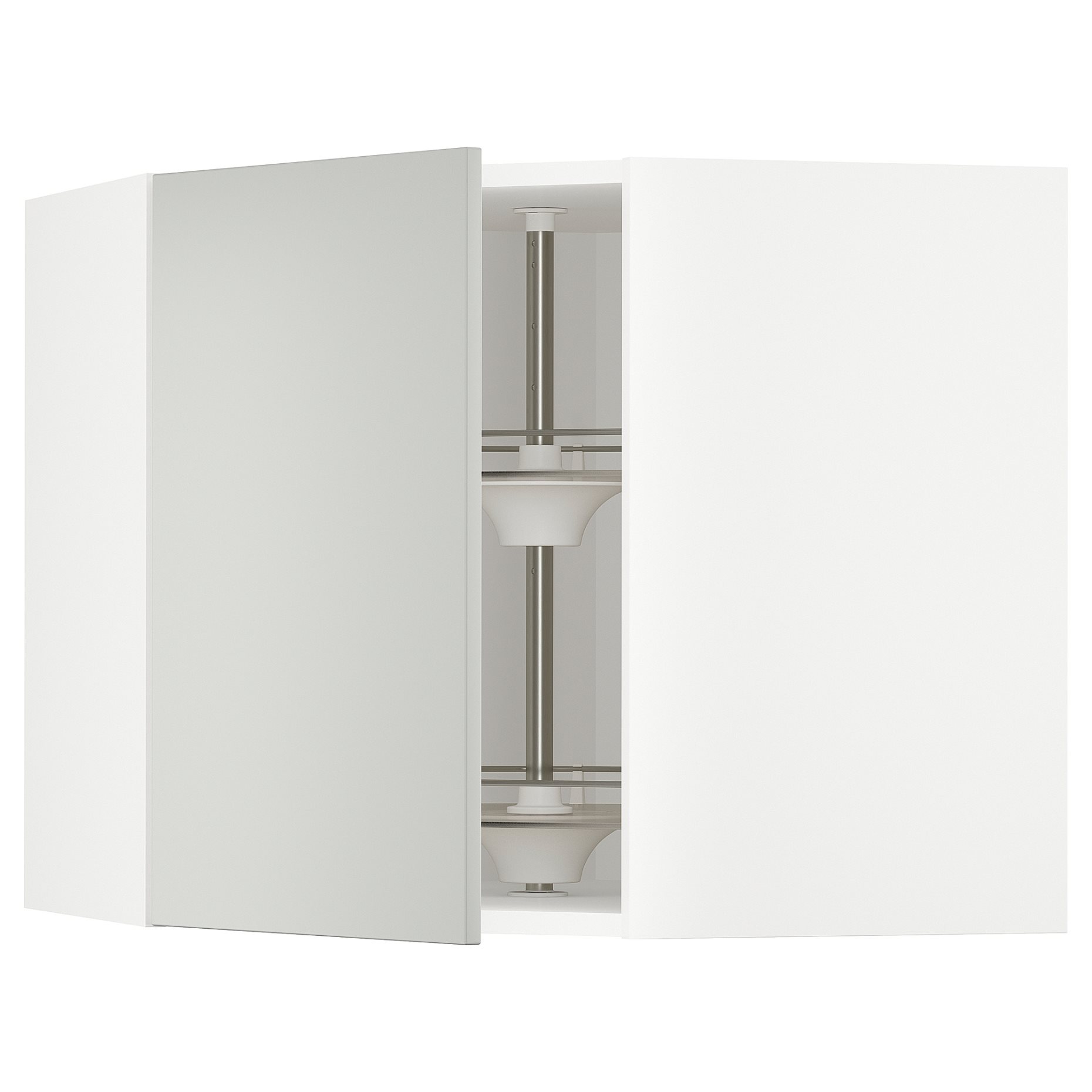 METOD, corner wall cabinet with carousel, 68x60 cm, 295.393.25