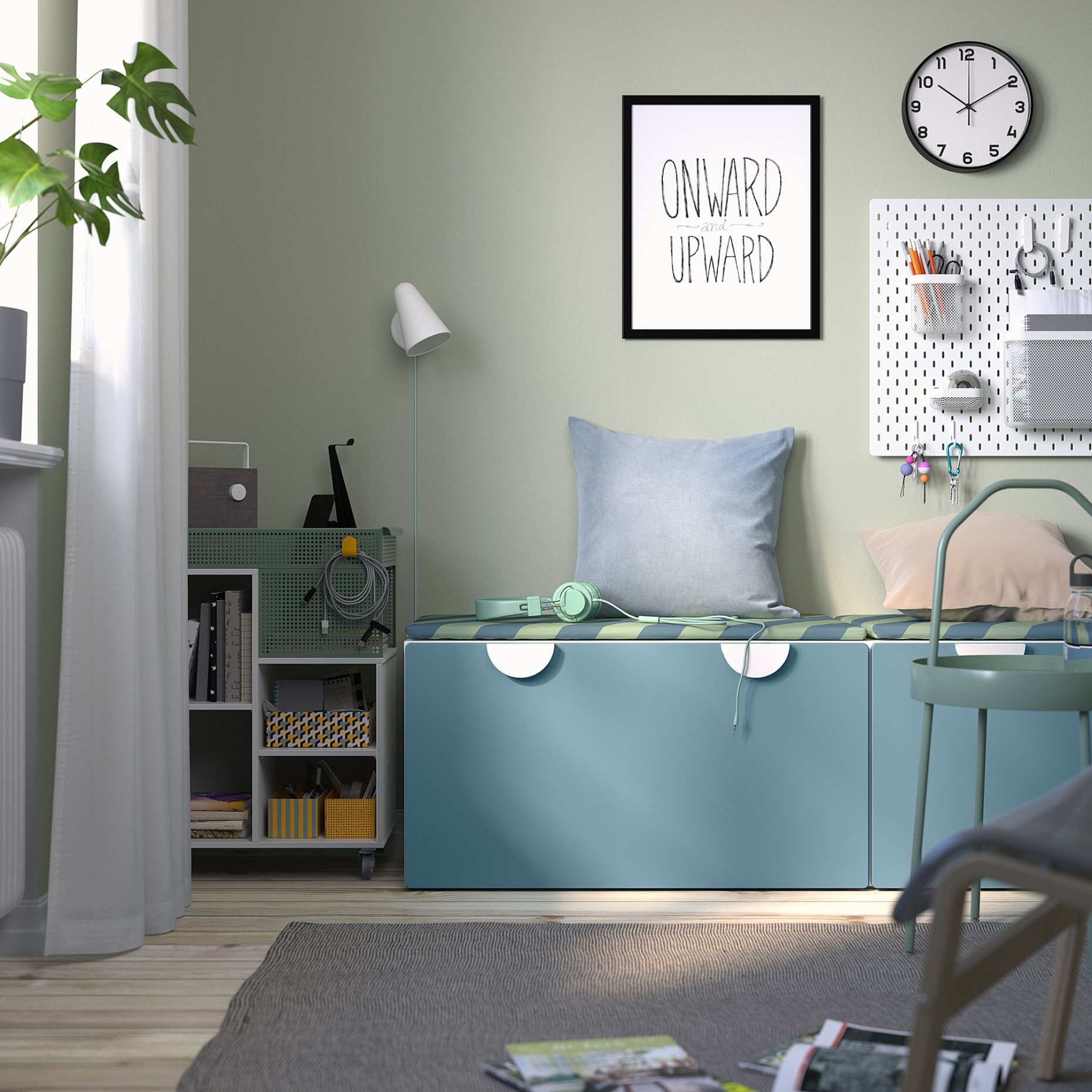 METOD, bench with toy storage, 90x52x48 cm, 295.394.10