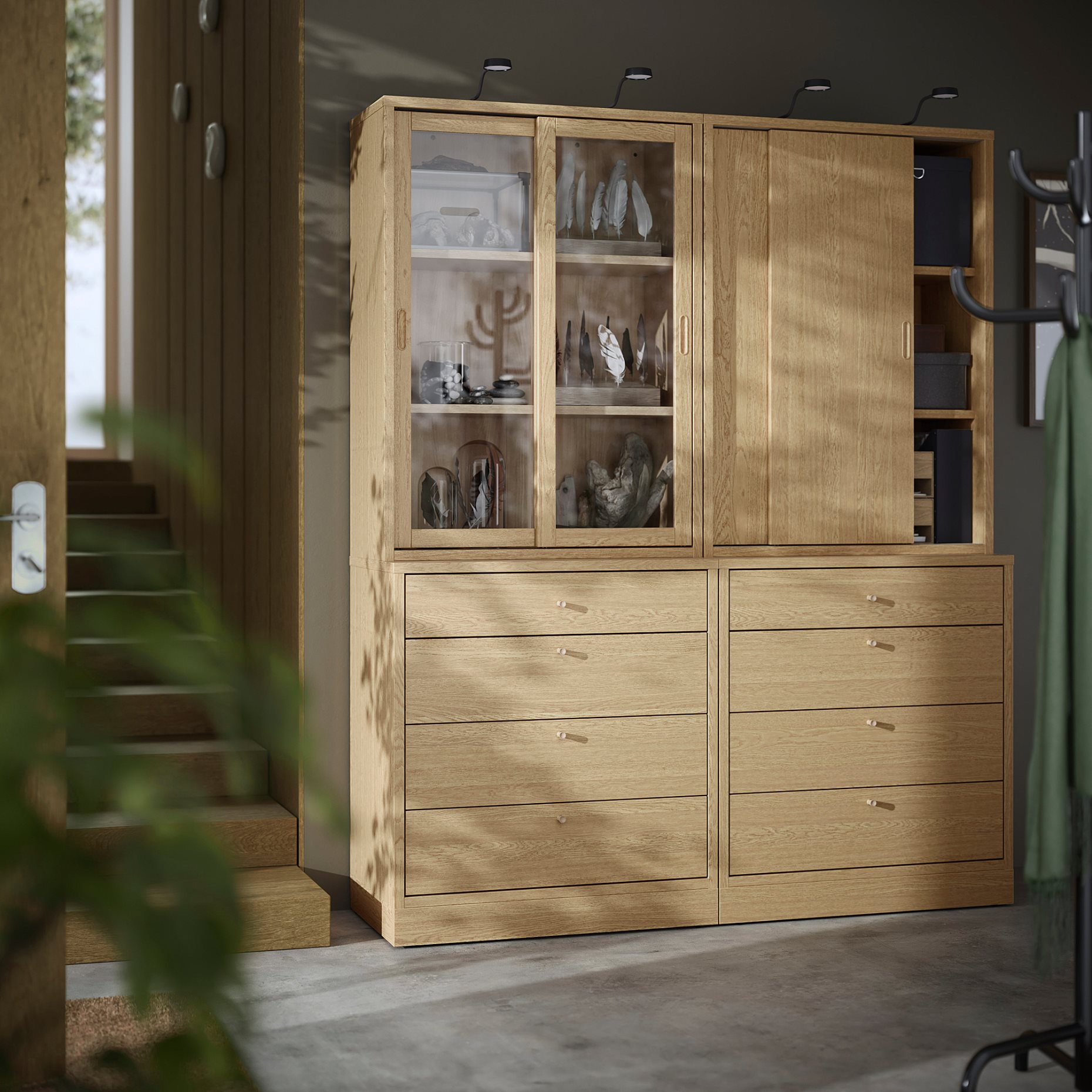 TONSTAD, σύνθεση αποθήκευσης με συρτάρια, 164x47x210 cm, 295.478.82