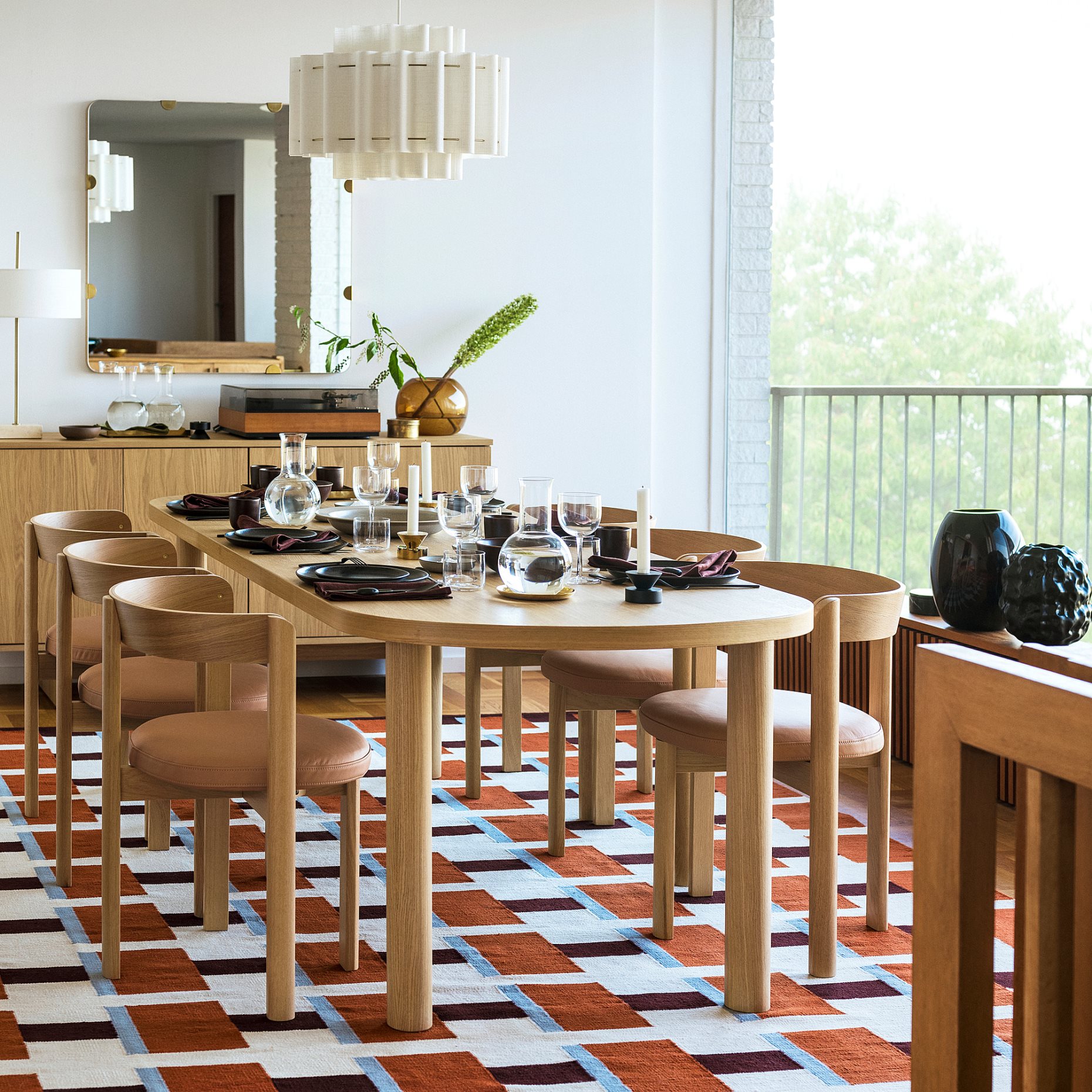 STOCKHOLM 2025, τραπέζι και 6 καρέκλες, 230x90 cm, 295.799.86