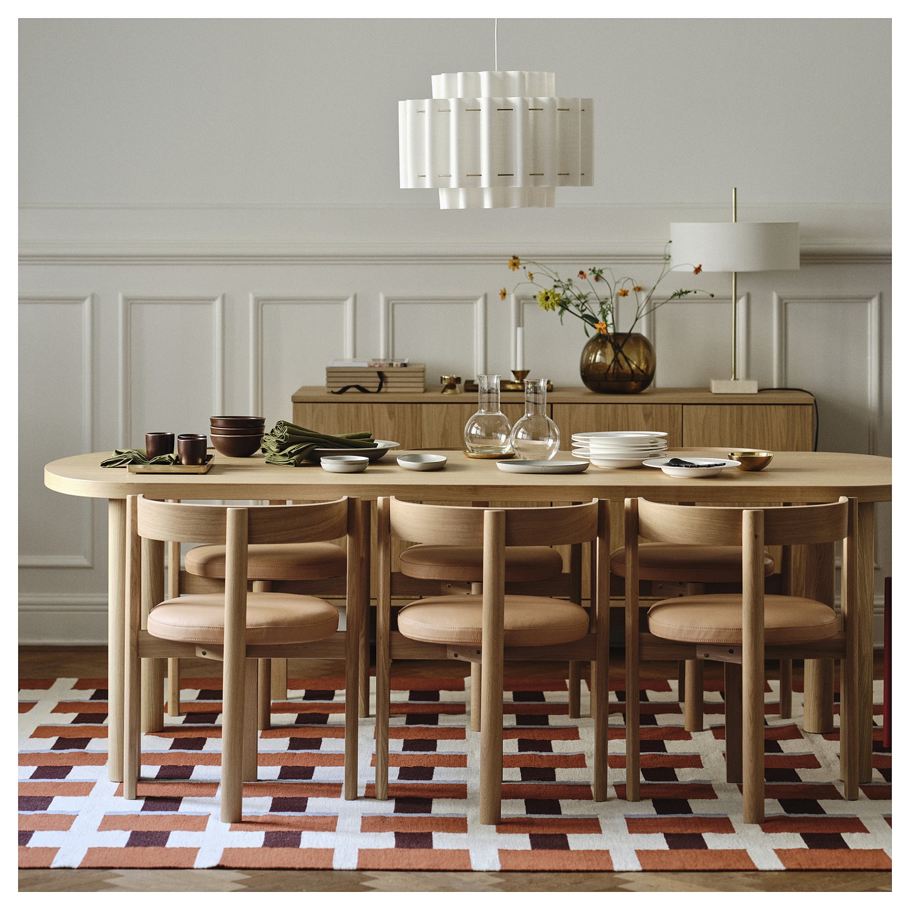 STOCKHOLM 2025, τραπέζι και 6 καρέκλες, 230x90 cm, 295.799.86