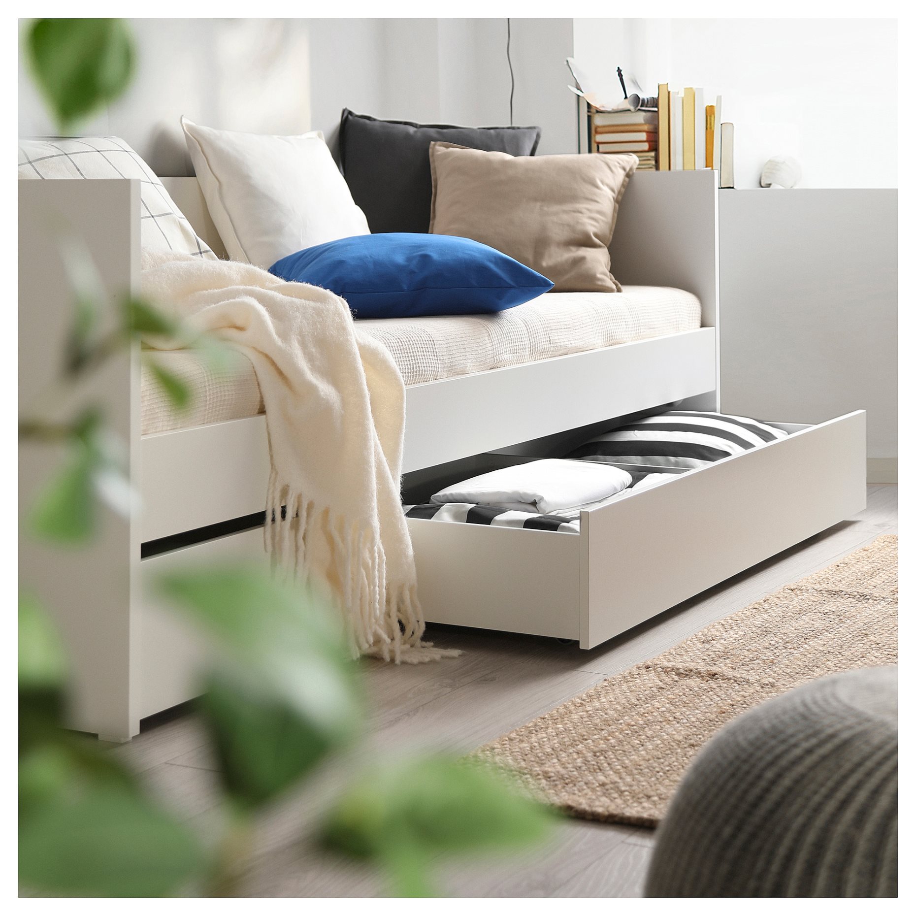 VIHALS, κρεβάτι επισκέπτη day bed με αποθήκευση και 1 στρώμα, 80x200 cm, 295.805.84