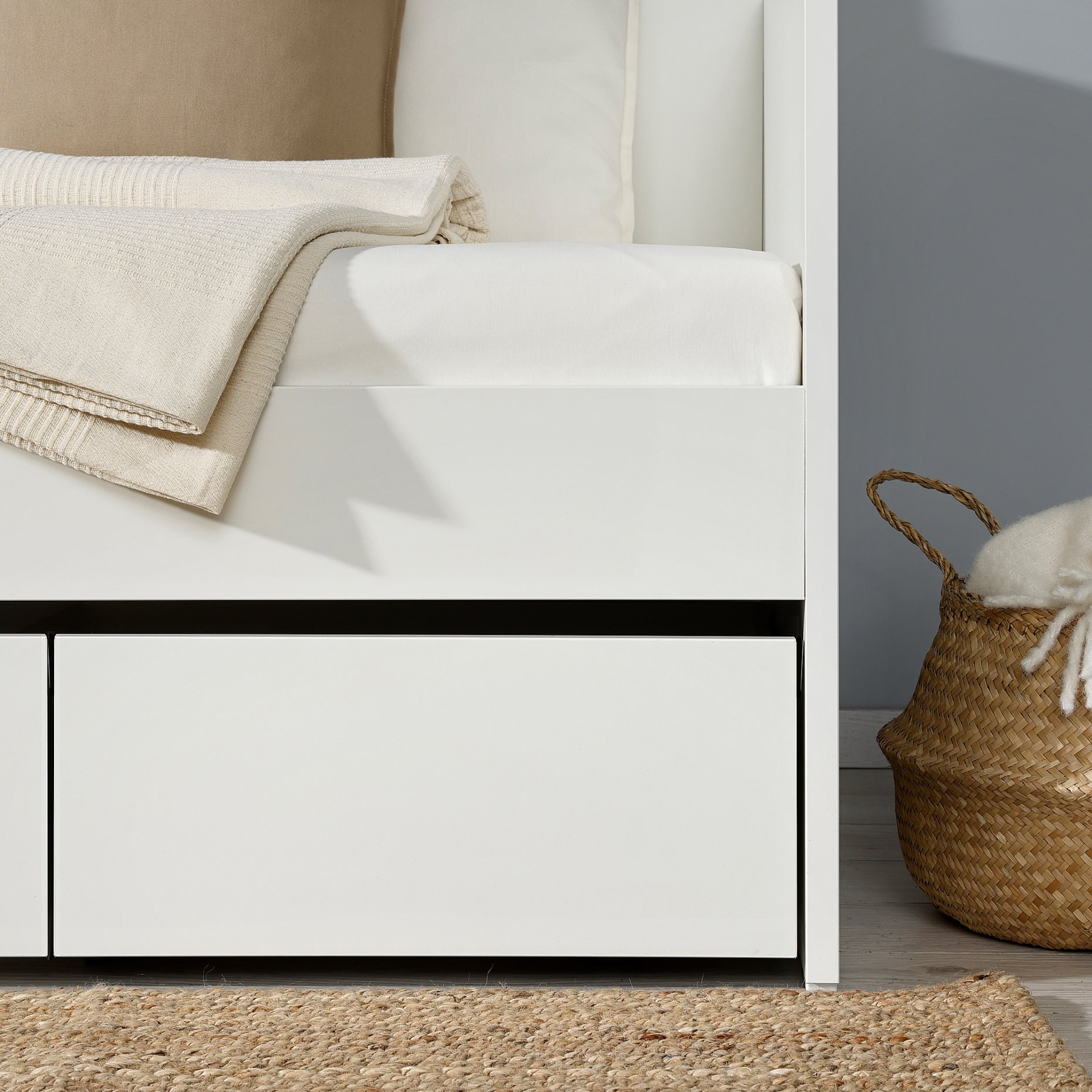 VIHALS, κρεβάτι επισκέπτη day bed με αποθήκευση και 1 στρώμα, 80x200 cm, 295.805.84
