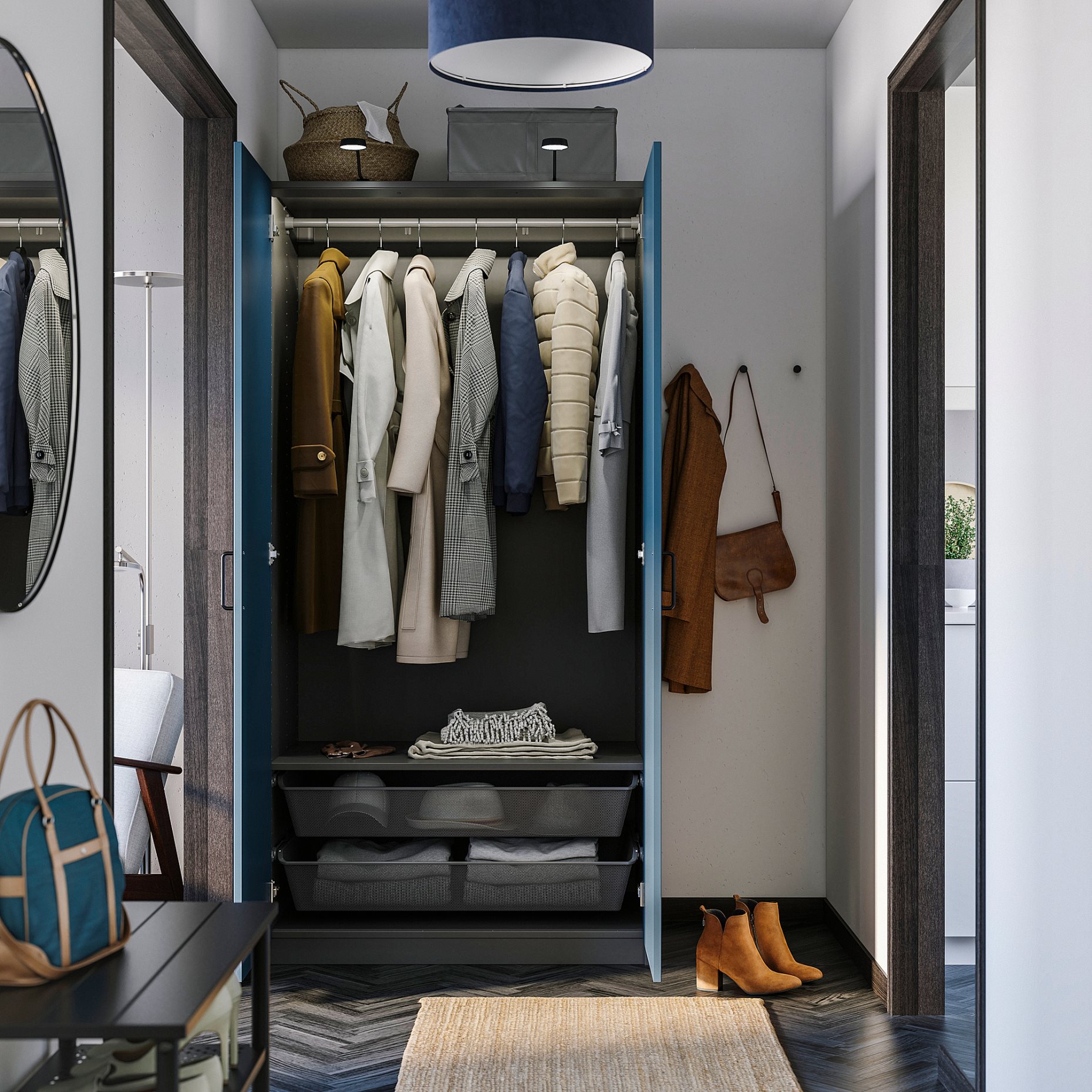 PAX/FYRUDDEN, wardrobe combination, 100x60x201 cm, 295.815.93