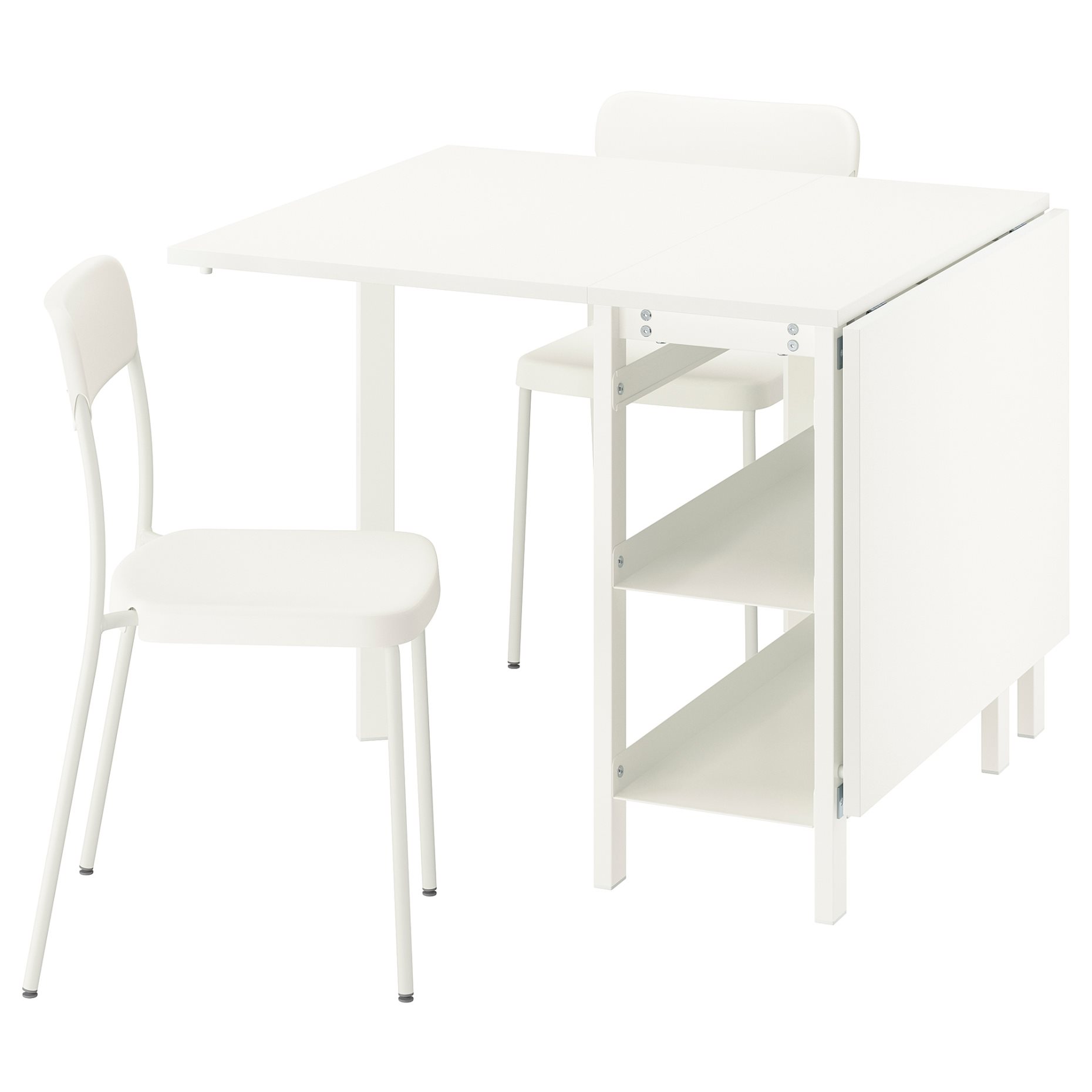 VIHALS, gateleg table and 2 chairs, 39/95/151x90 cm, 295.902.53