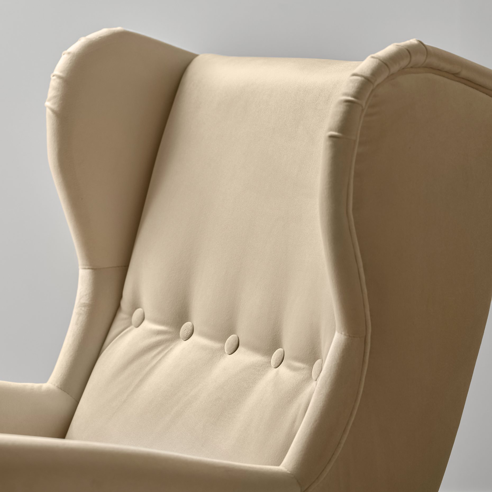 STRANDMON, wing chair with footstool, 295.903.66