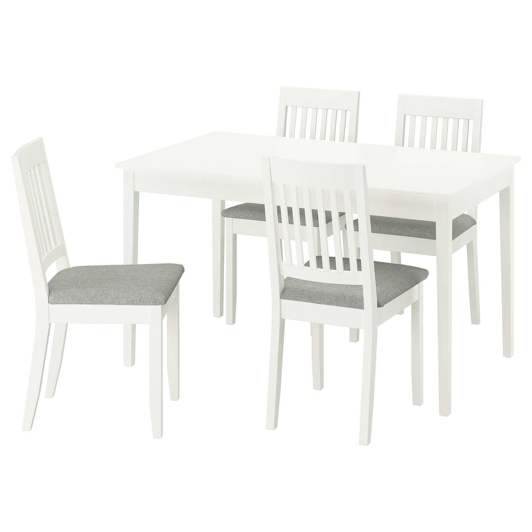 NÄSINGE/NÄSINGE, τραπέζι και 4 καρέκλες, 130/190x80 cm, 295.969.43