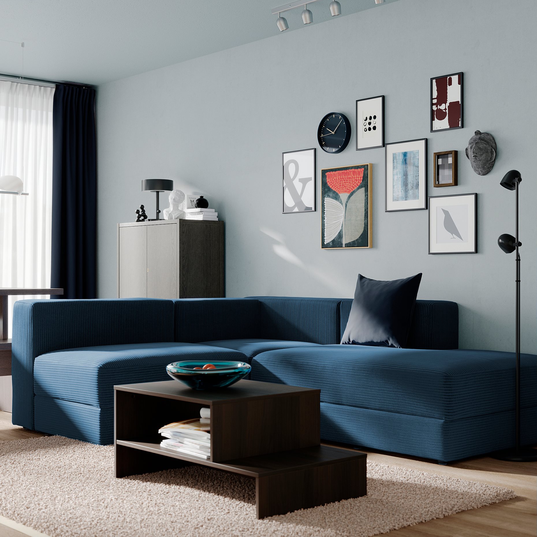 JÄTTEBO, modular corner sofa 2,5-seat with chaise longue/right, 296.082.10