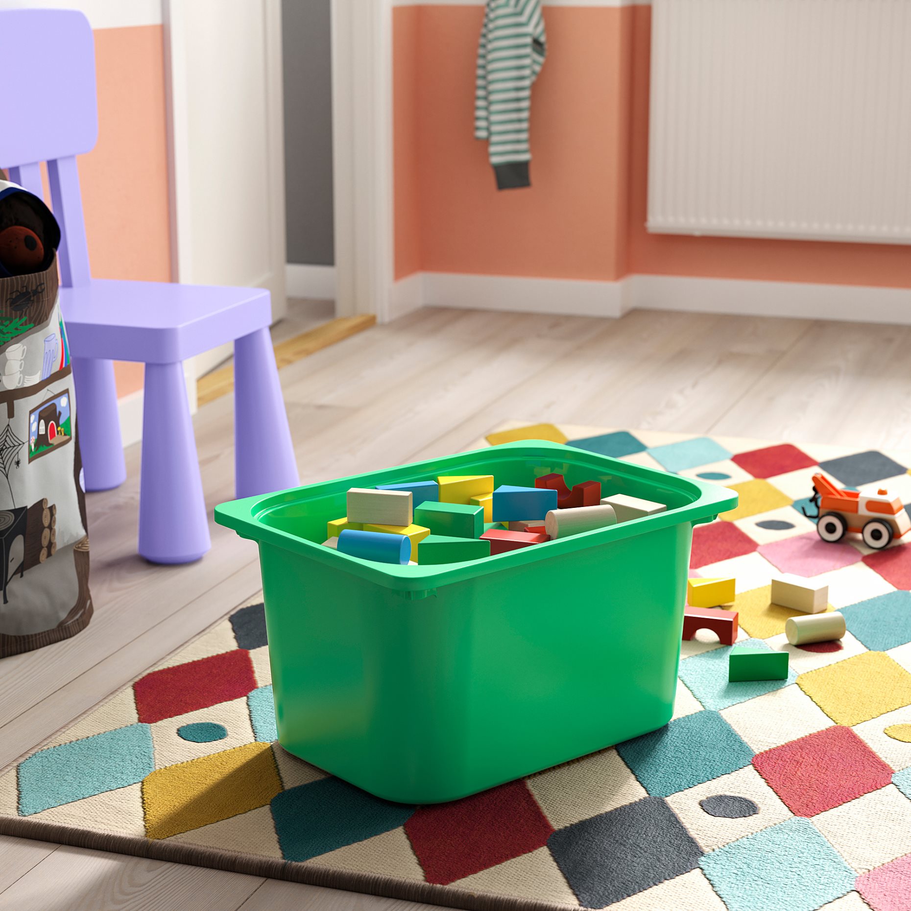 TROFAST, σύνθεση αποθήκευσης διαχωριστικό δωματίου με κουτιά , 93x44x91 cm, 296.125.80