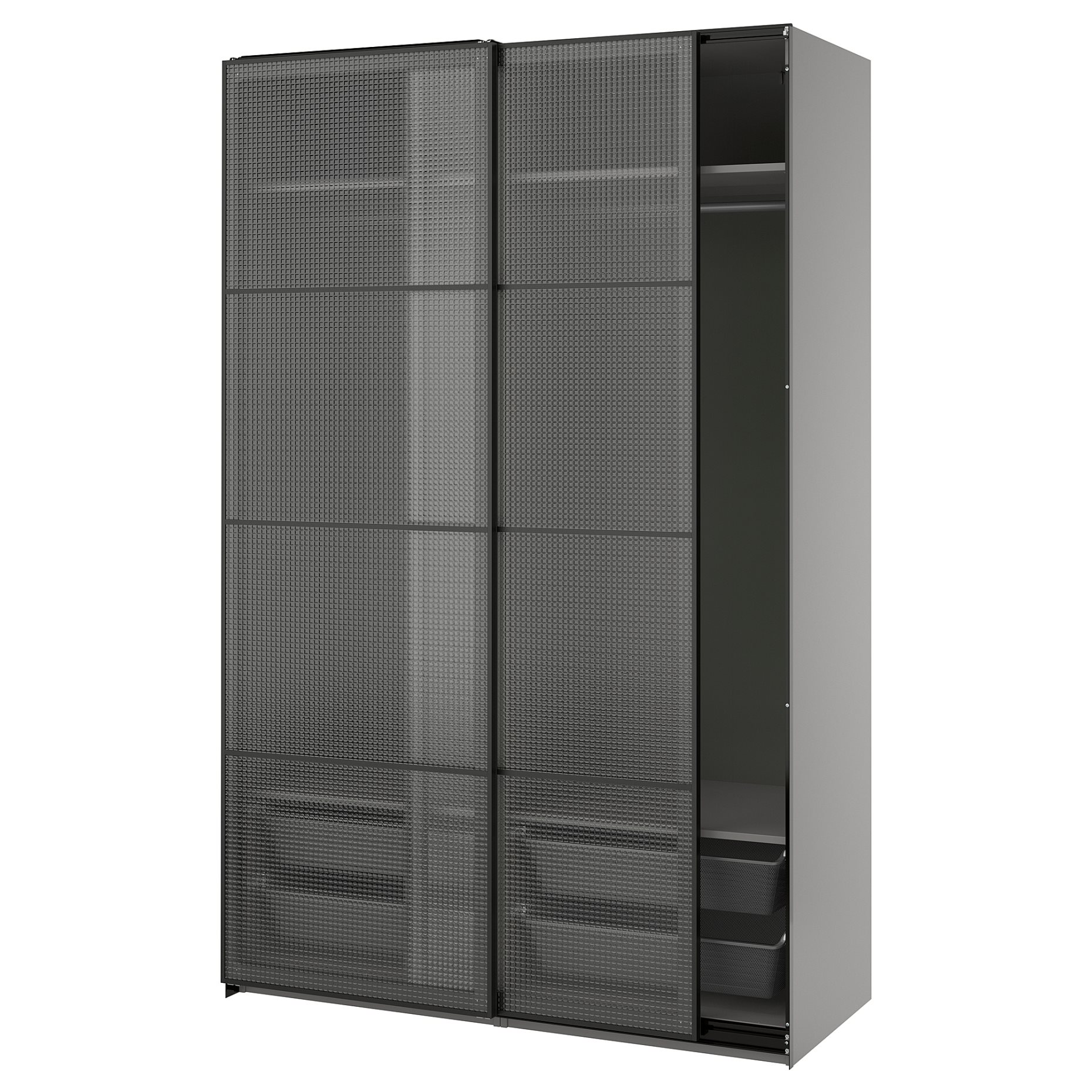 PAX/LUNDBRÄSMA, ντουλάπα με συρόμενες πόρτες, 150x66x236 cm, 296.178.89