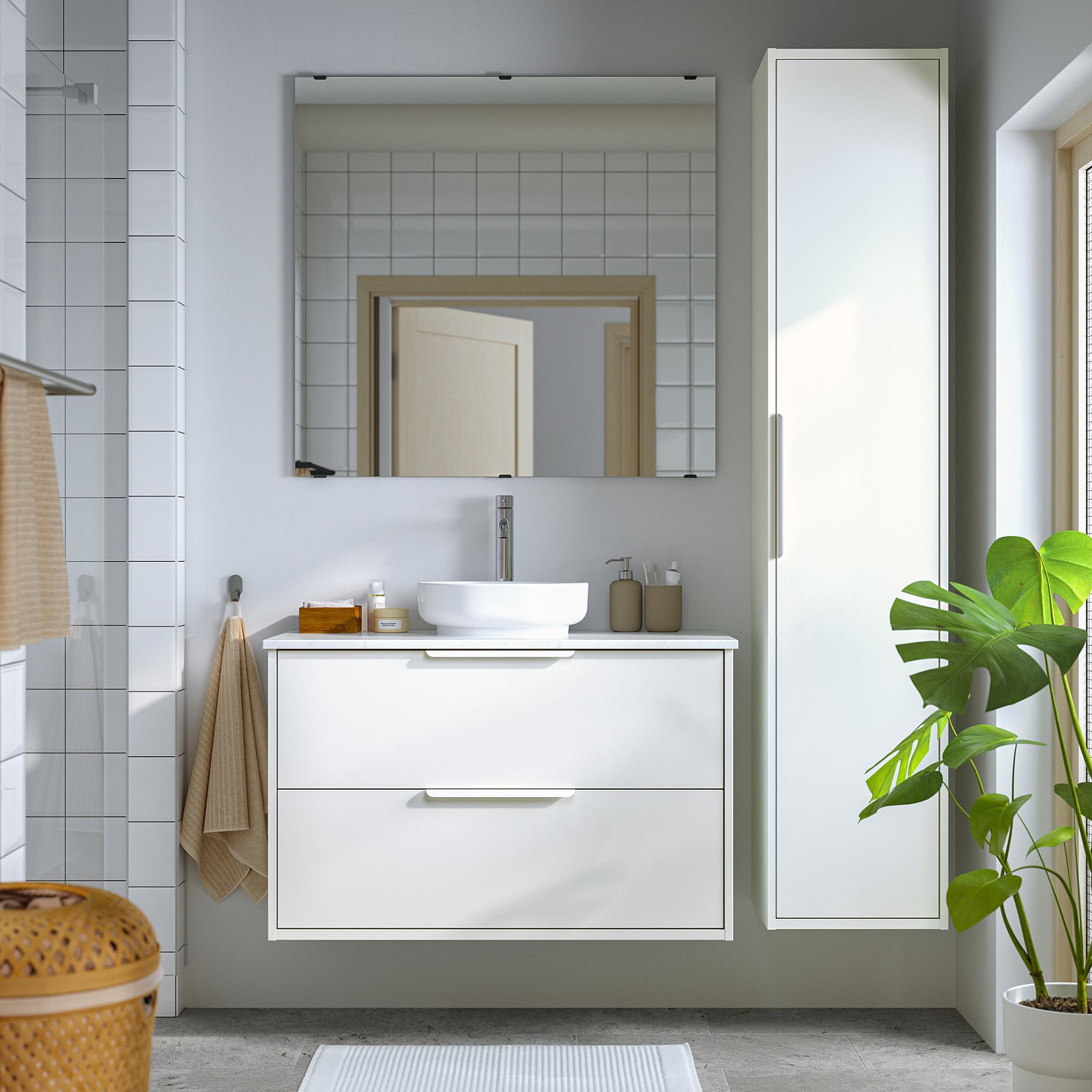 HAVBÄCK/VINDEL, wash-stand with drawers/wash-basin, 102x49x77 cm, 296.224.66